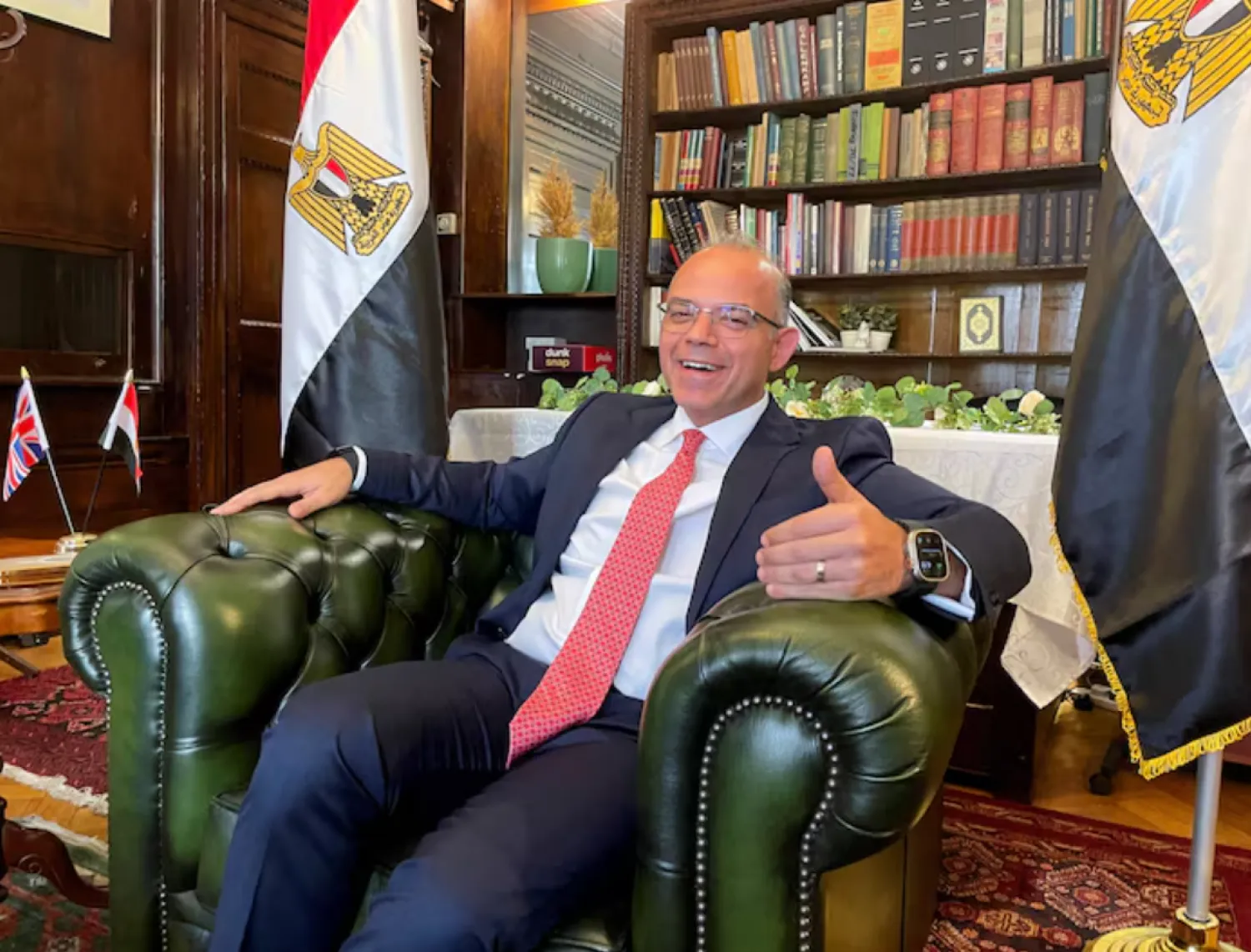 Egypt’s Investment and Foreign Trade Minister Mohamed Farid Saleh speaks during an interview in London, Britain June 4, 2026. REUTERS/Marc Jones