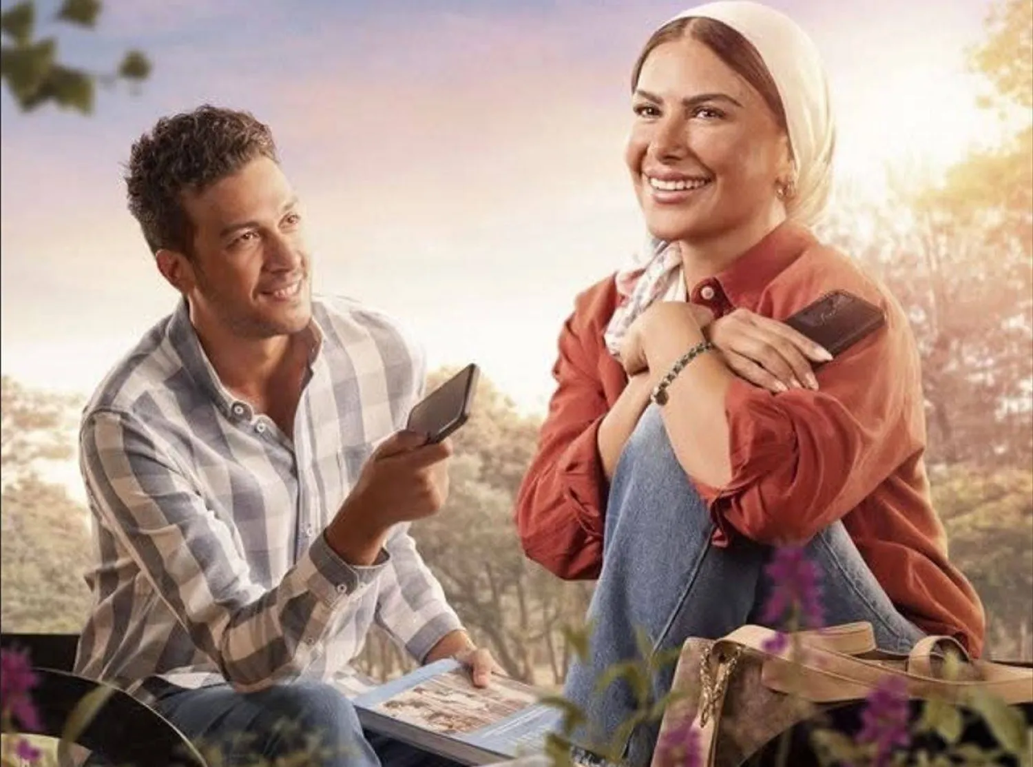 صبا مبارك وأحمد عبد الوهاب في المسلسل (الشركة المنتجة)