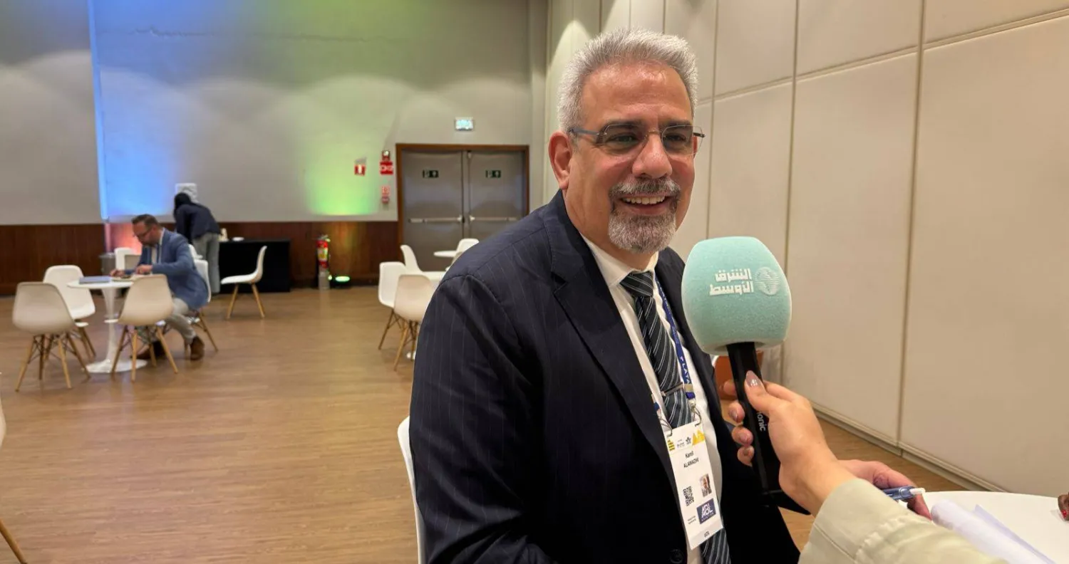 Kamil Al-Awadhi, Regional Vice President of the International Air Transport Association (IATA) for Africa and the Middle East, speaks to Asharq Al-Awsat. (Asharq Al-Awsat)