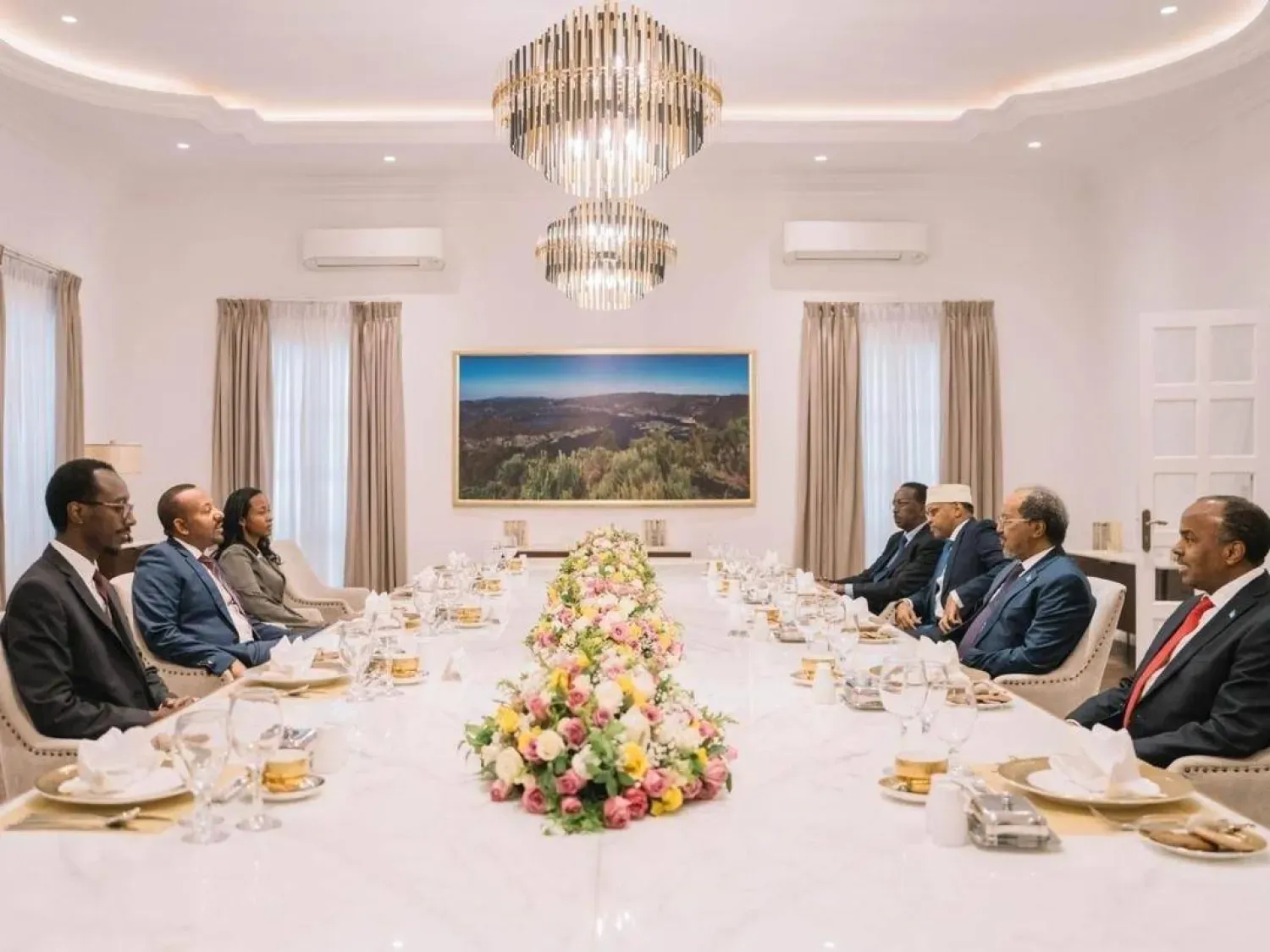 Somali Cumhurbaşkanı ile Etiyopya Başbakanı arasında daha önce yapılan görüşmeden (Etiyopya Haber Ajansı)