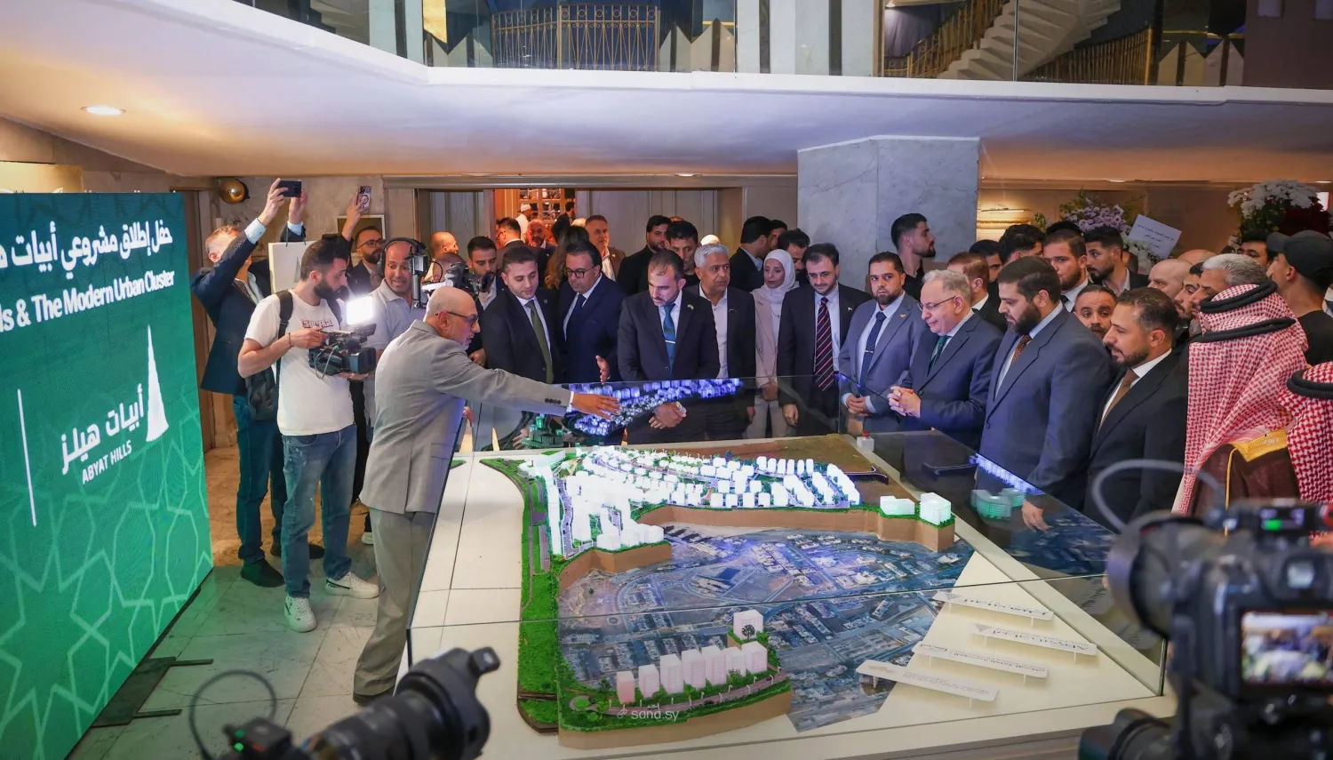 جانب من إطلاق شركة «أبيات» للاستثمار والتطوير العقاري السعودية مشروعين في سوريا (إكس)
