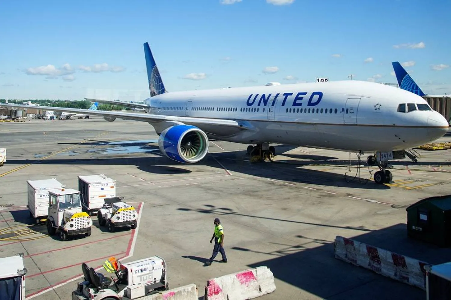 United Airlines planes are seen at the tarmac at Newark International Airport in Newark, New Jersey, US, May 7, 2025. (Reuters)