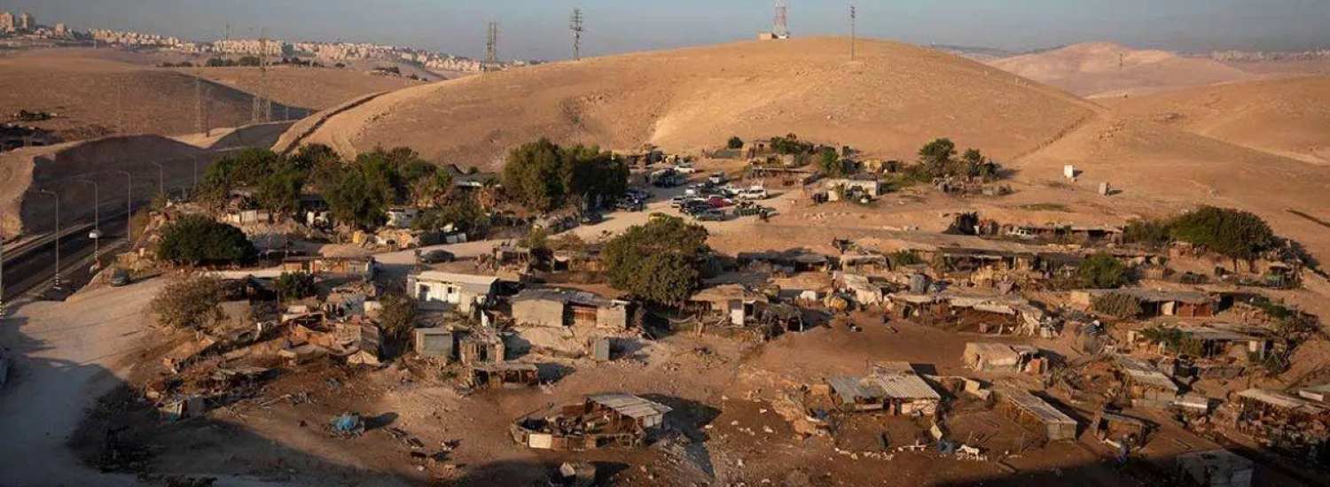 Khan al-Ahmar community in the heart of the West Bank (Israeli Information Center for Human Rights in the Occupied Territories - B’Tselem)