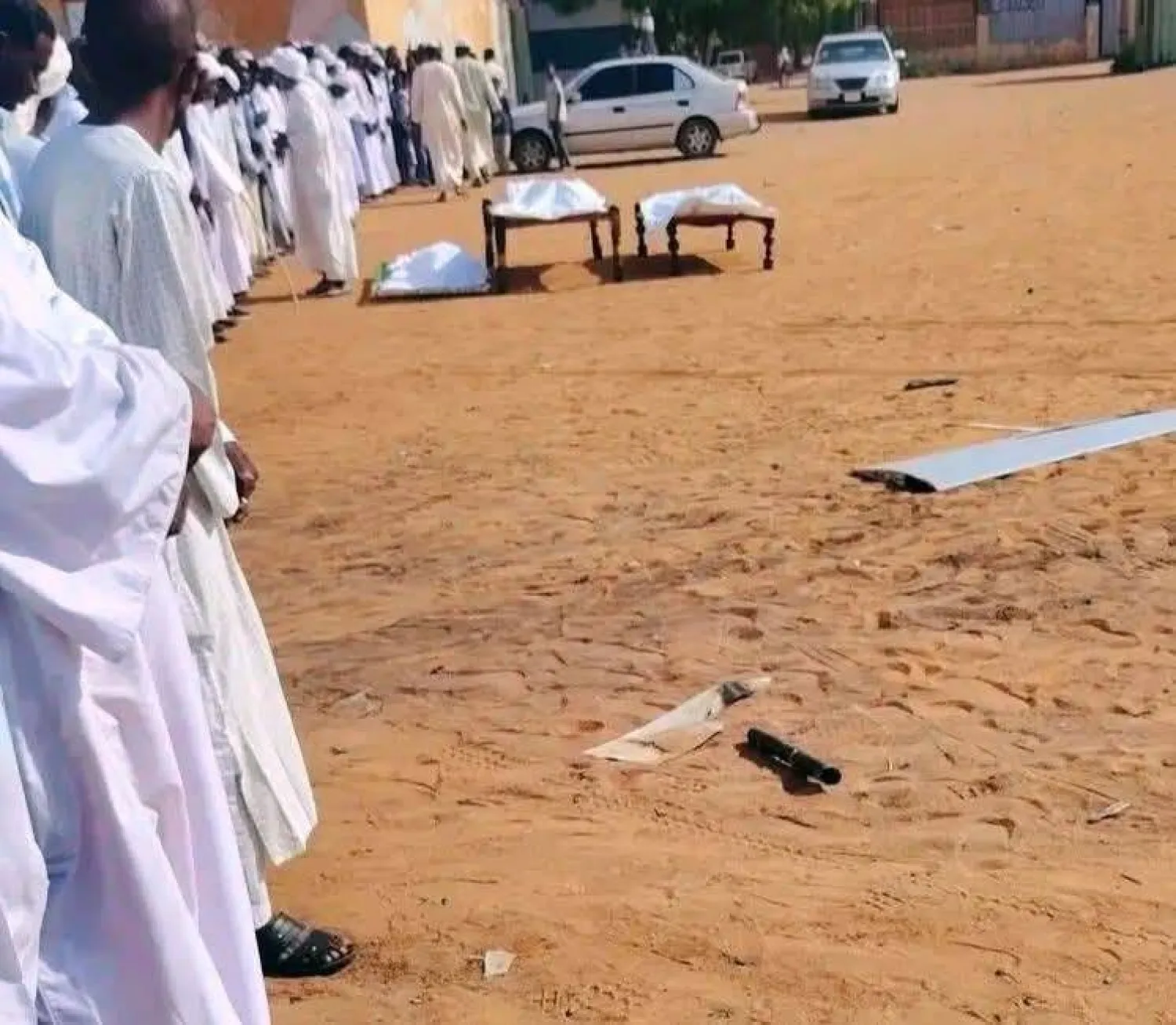 تشييع قتلى هجمات «الدعم السريع» في مدينة الأبيض (صور متداولة في منصات التواصل الاجتماعي)