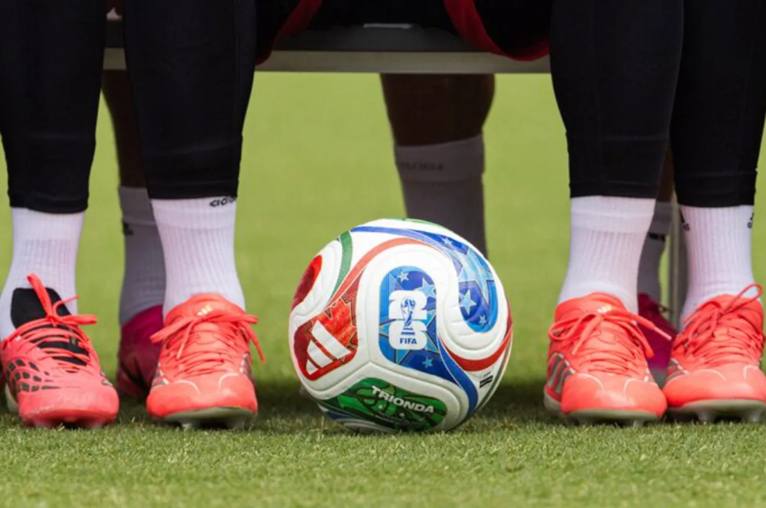Soccer Football - FIFA World Cup 2026 - Germany Training - Wake Forest University, Winston-Salem, North Carolina, US - June 10, 2026 A football with the FIFA World Cup logo is pictured during training IMAGN IMAGES via Reuters/Scott Kinser 