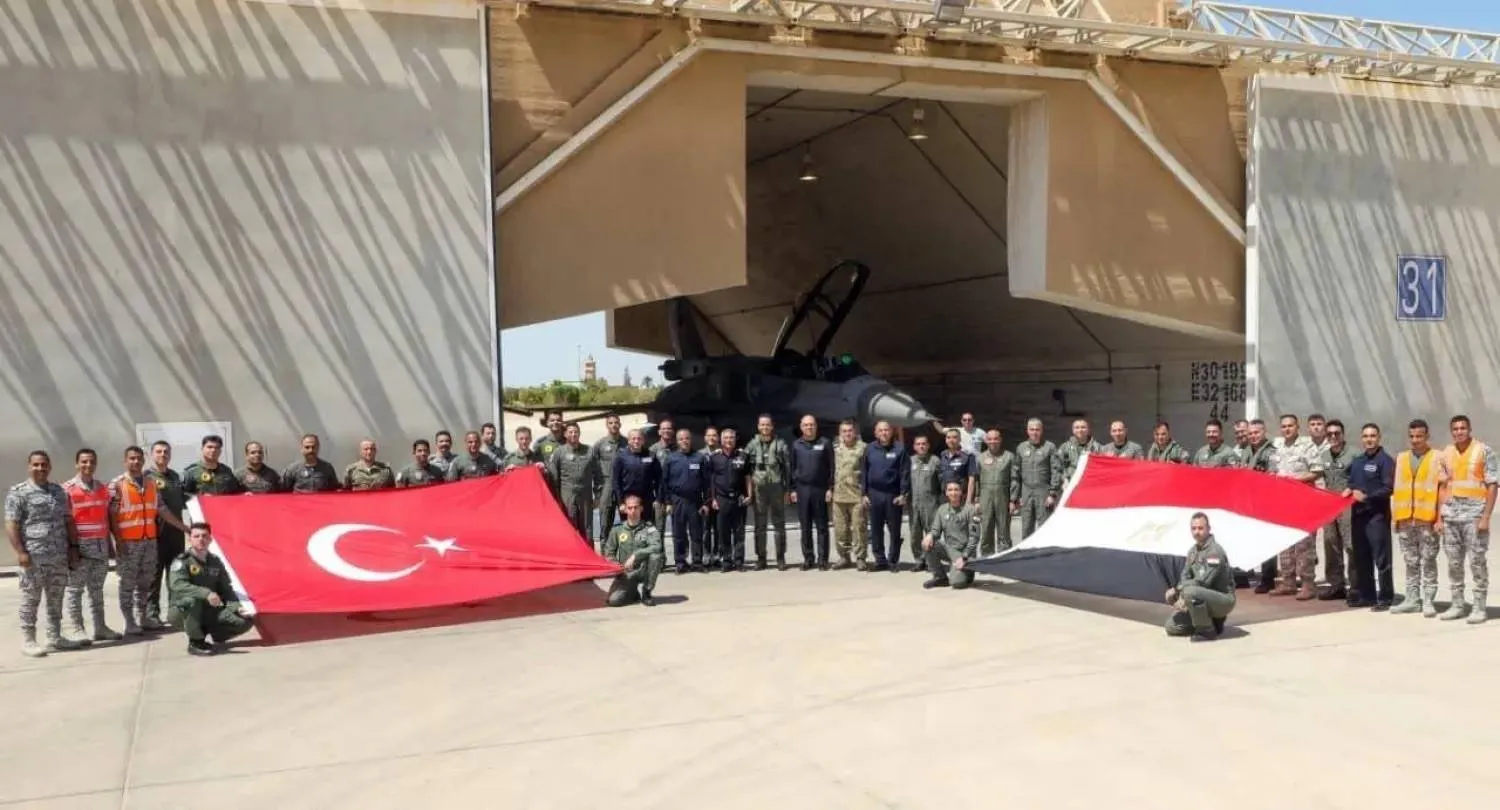 The joint Egyptian Turkish air exercise on Thursday (from the Egyptian Military Spokesperson’s Facebook page). 
