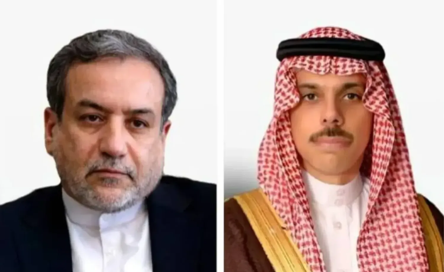 الأمير فيصل بن فرحان وزير الخارجية السعودي ووزير خارجية إيران عباس عراقجي (الشرق الأوسط)