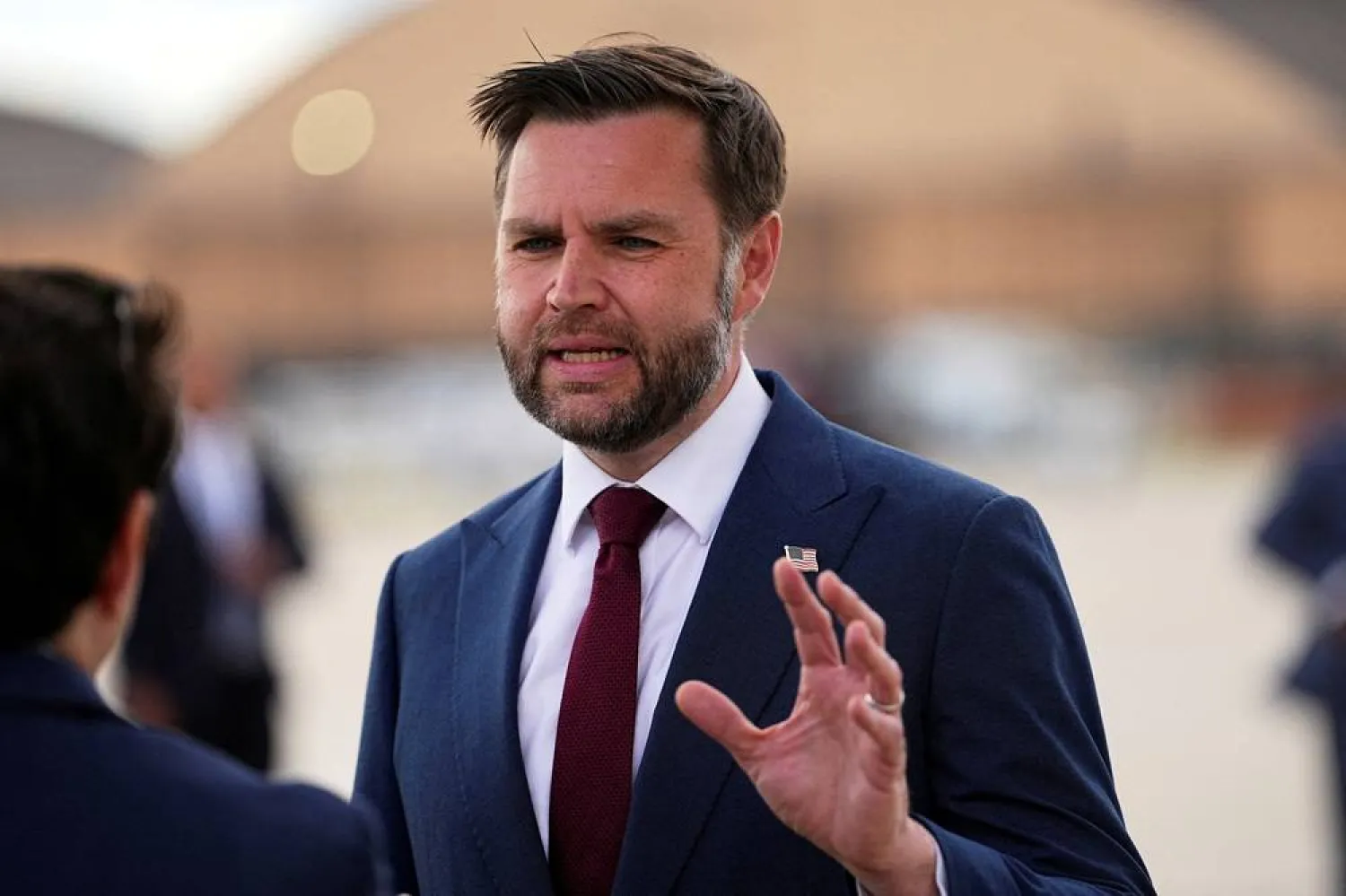 US Vice President JD Vance speaks with the media as he arrives at Joint Base Andrews, Maryland, US, May 28, 2026. (Reuters)