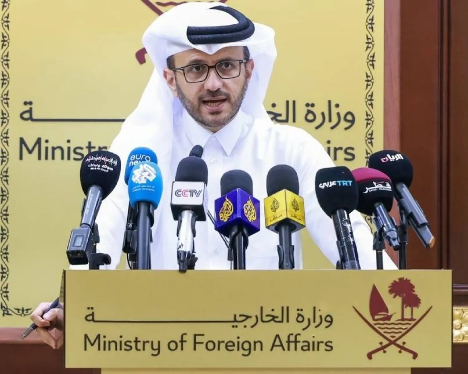 ماجد الأنصاري المتحدث باسم وزارة الخارجية القطرية (الشرق الأوسط)