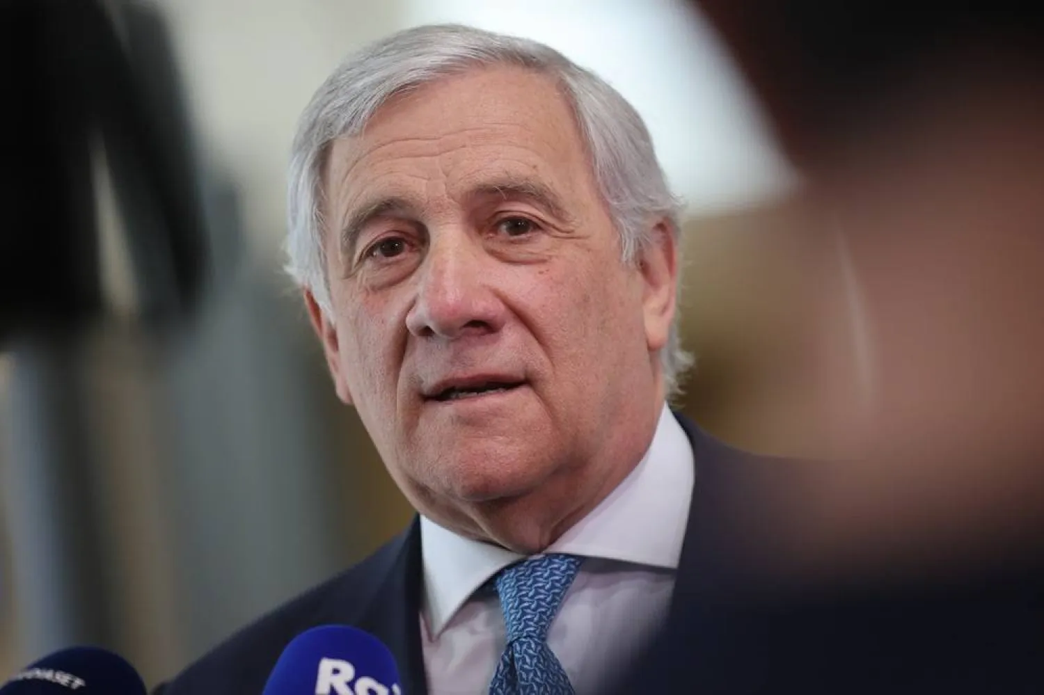 Italian Foreign Minister Antonio Tajani ahead of the European Foreign Affairs Council meeting in Luxembourg, 15 June 2026. (EPA)