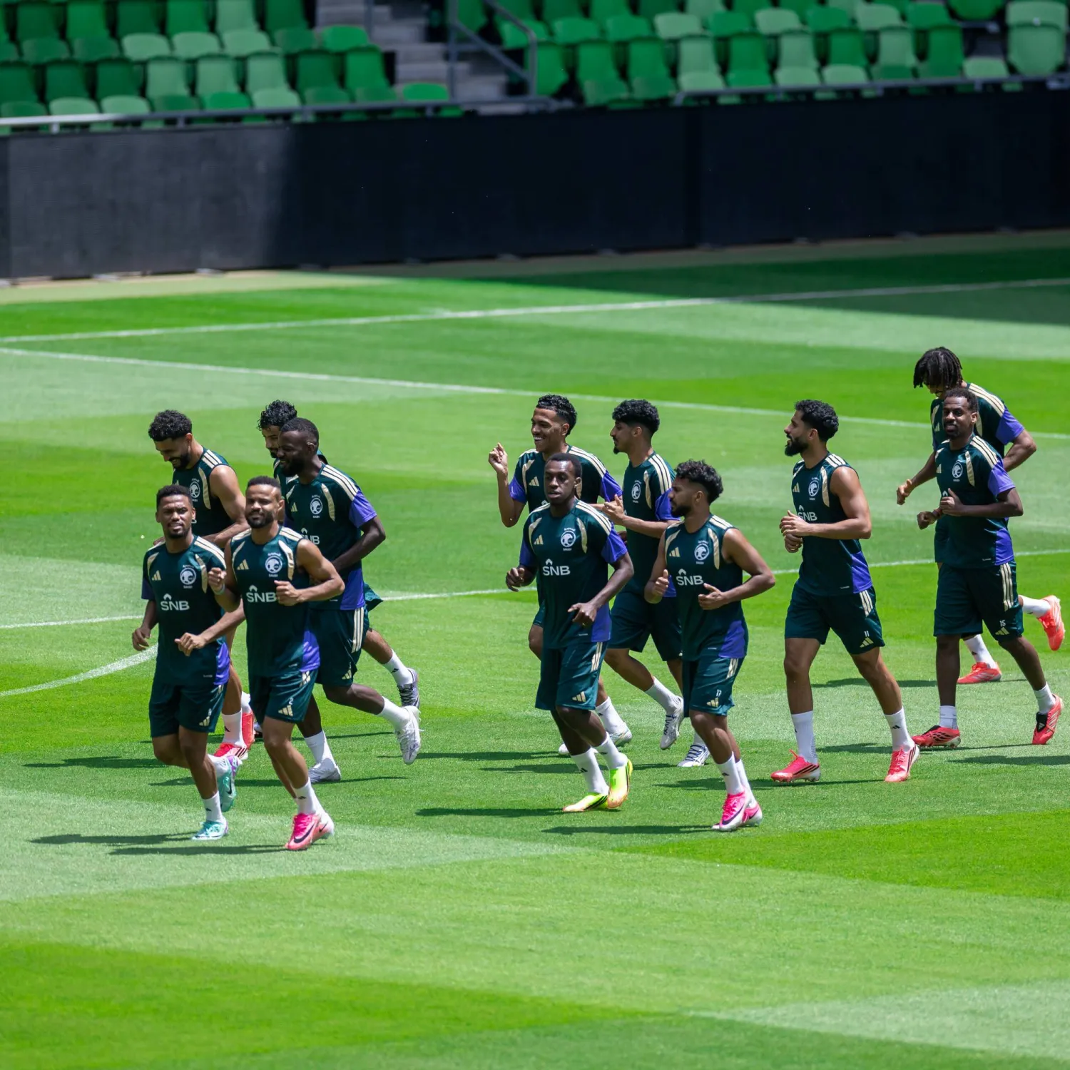 المنتخب السعودي رفع وتيرة الاستعدادات لمواجهة الأحد (المنتخب السعودي)