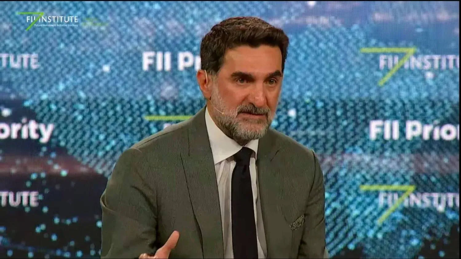 The Public Investment Fund governor addresses attendees at the summit in Rome, Italy. (Asharq Al-Awsat)