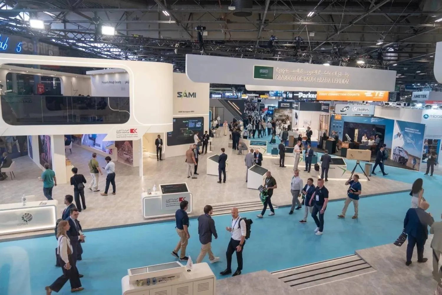 The Saudi pavilion reinforced the Kingdom’s position as a leading investment destination in the military industry sector. (Asharq Al-Awsat)