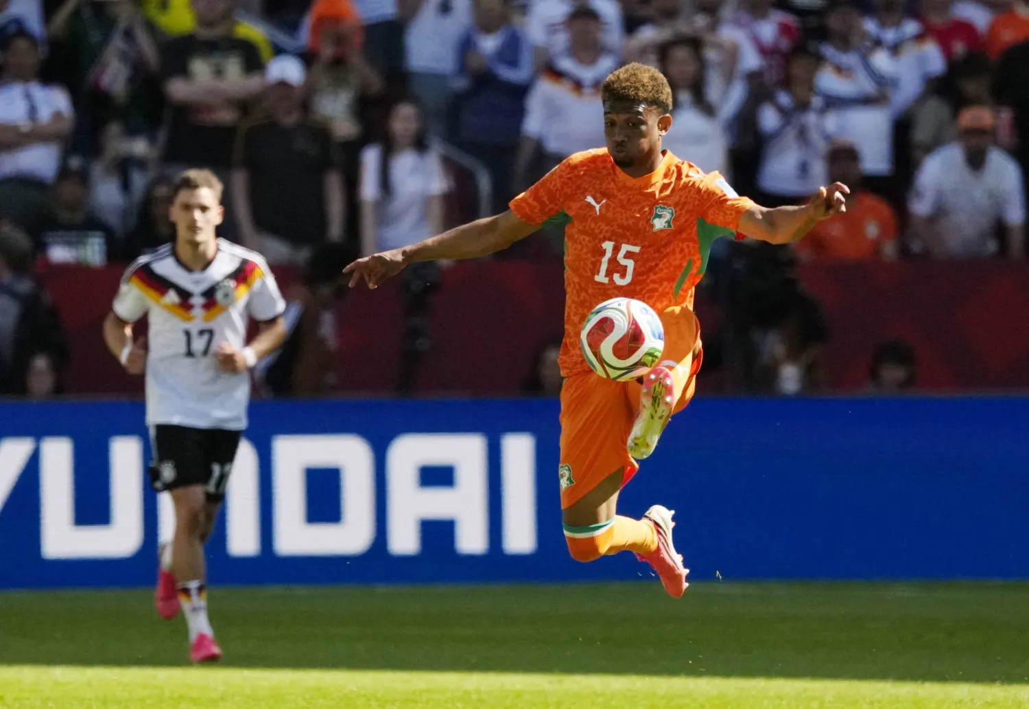 Football - FIFA World Cup 2026 - Group E - Germany v Ivory Coast - Toronto Stadium, Toronto, Canada - June 20, 2026 Ivory Coast's Amad Diallo in action. (Reuters)