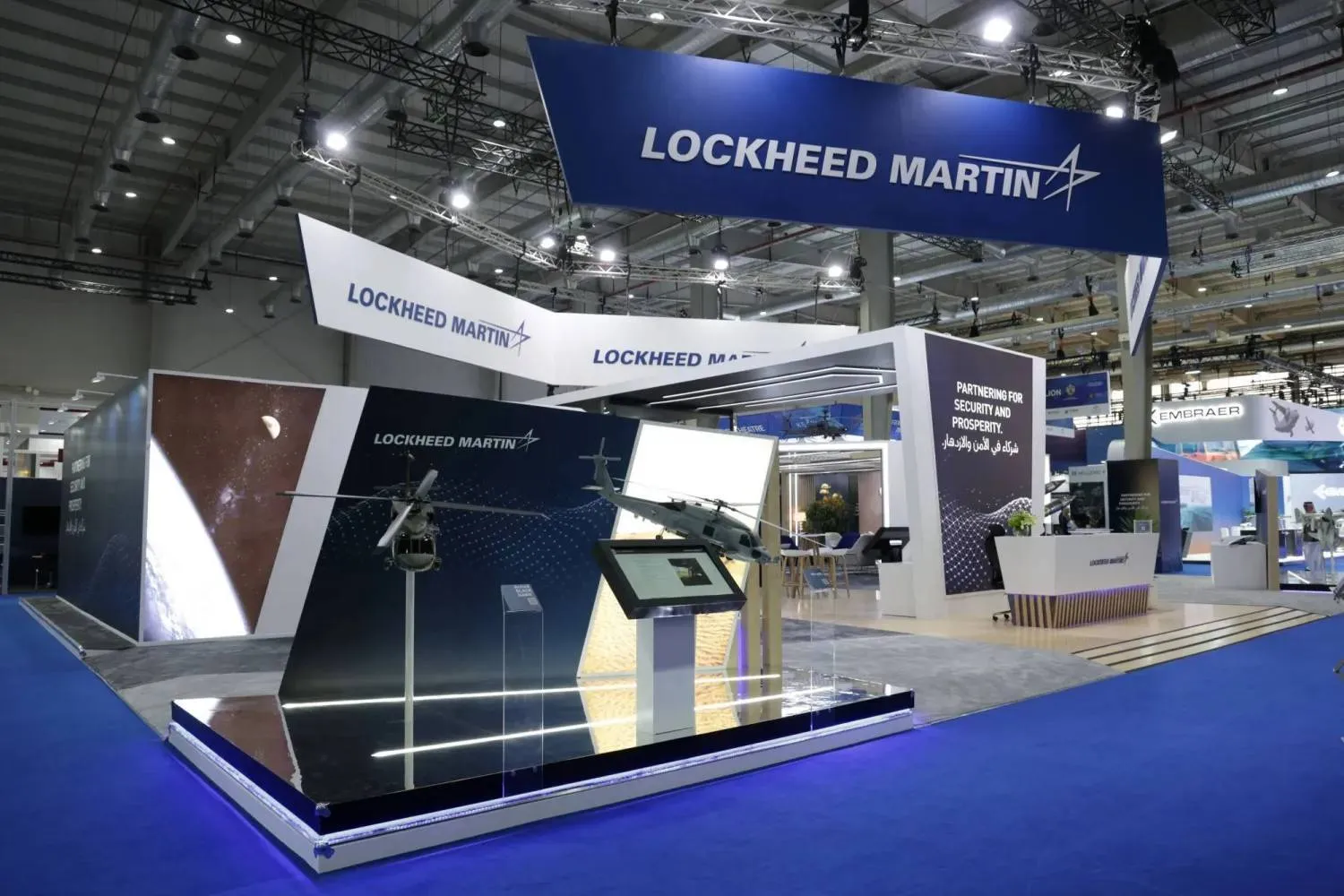 Lockheed Martin showcases advanced capabilities at World Defense Show in Riyadh. (Asharq Al-Awsat) 