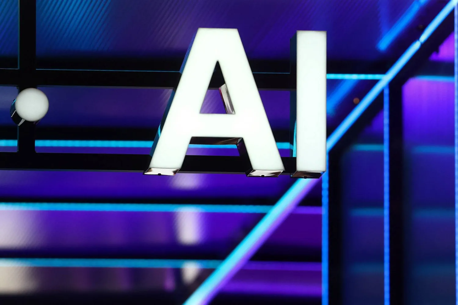  The artificial intelligence AI acronym at the 10th edition of the VivaTech technology startups and innovation fair in Paris, France, June 18, 2026. (Reuters)
