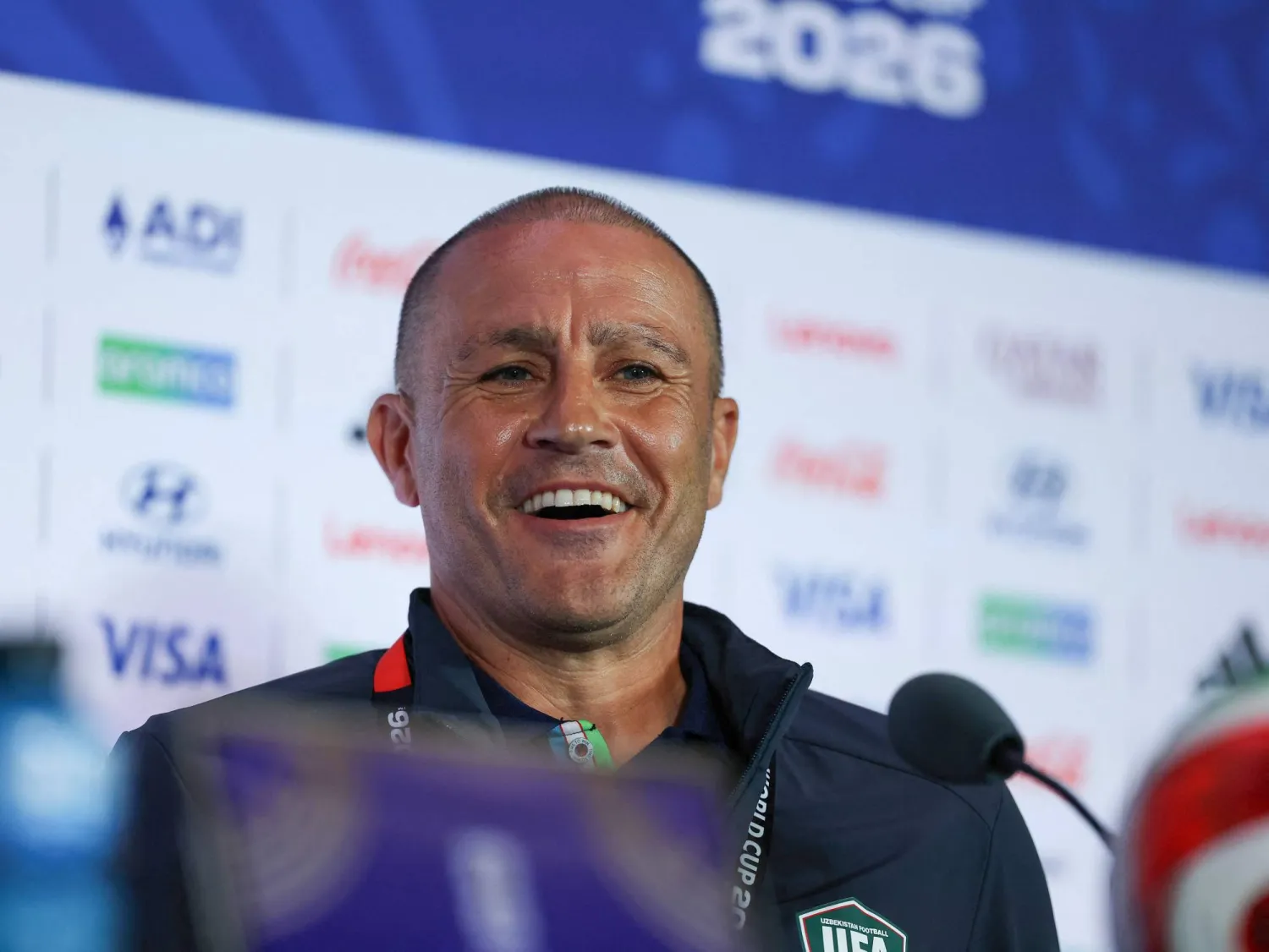مدرب منتخب أوزبكستان الإيطالي فابيو كانافارو (أ.ف.ب) 