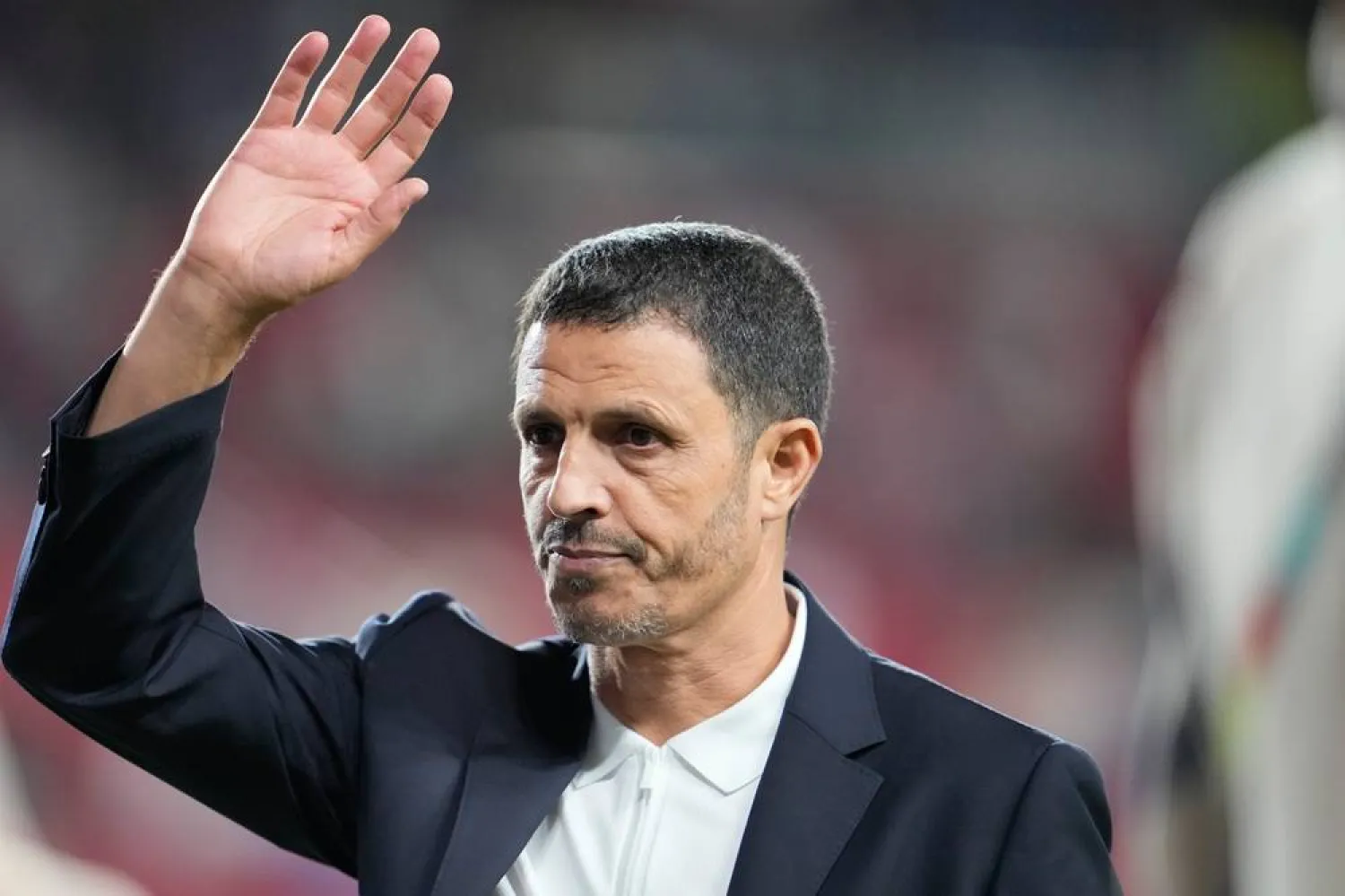 Jordan head coach Jamal Sellami reacts after their loss in the World Cup Group J soccer match between Jordan and Algeria in Santa Clara, Calif., near San Francisco, Monday, June 22, 2026. (AP) 