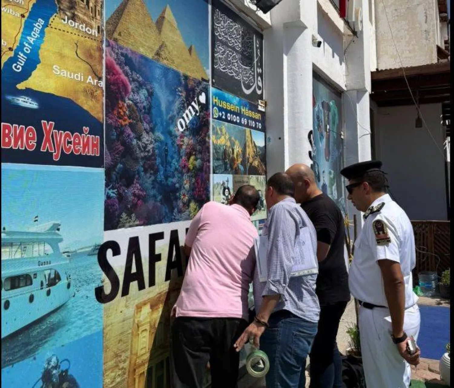 جانب من إجراءات ضبط وإغلاق الأماكن غير المرخصة للعمل بالسياحة (وزارة السياحة والآثار)