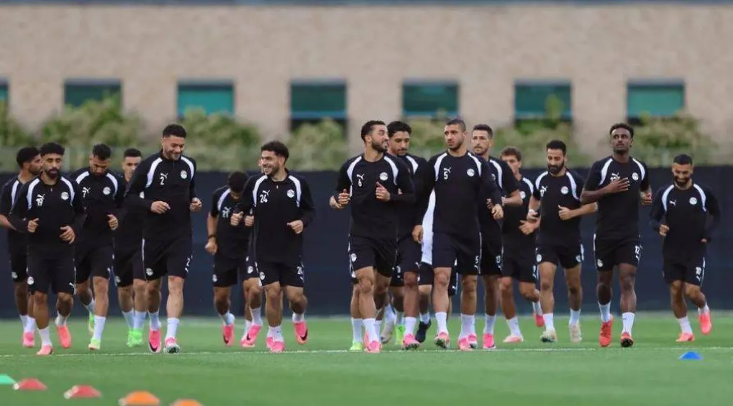 جانب من تدريبات المنتخب المصري في أميركا (الاتحاد المصري لكرة القدم)