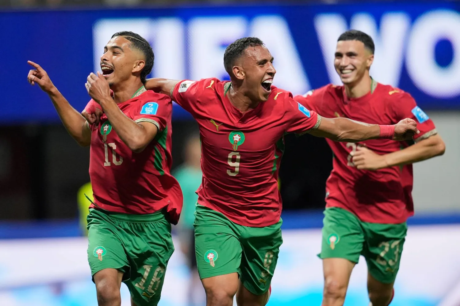 فرحة مغربية بالرباعية (أ.ب)