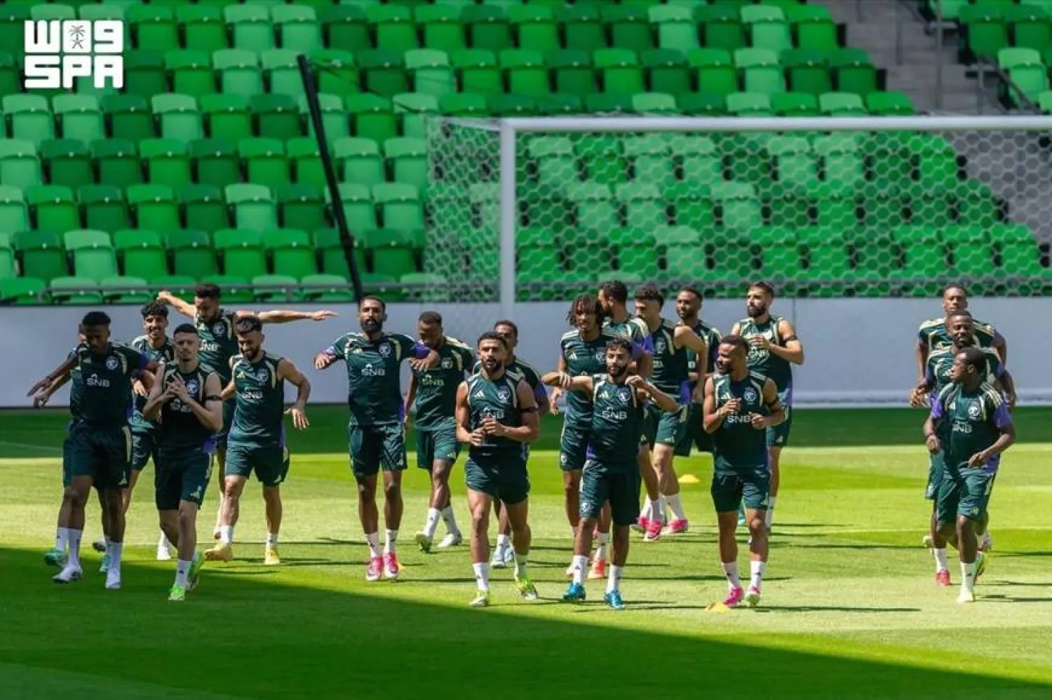 The players trained at Q2 Stadium in Austin. SPA