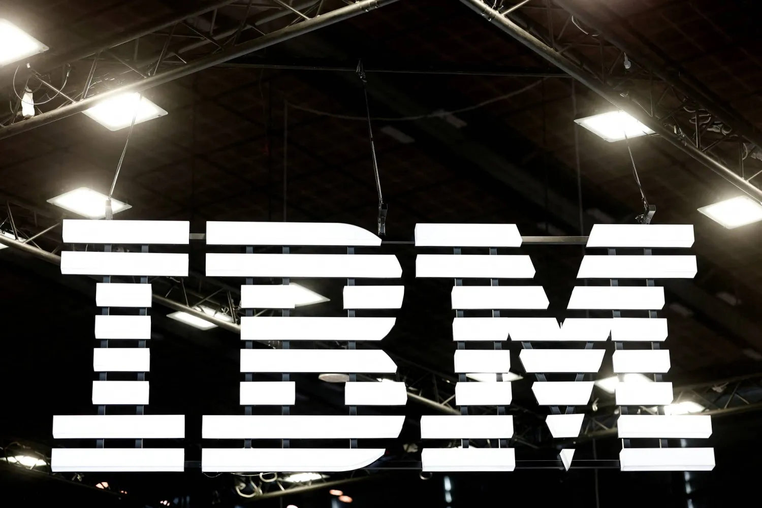 FILE PHOTO: The IBM logo is seen during the Viva Technology conference dedicated to innovation and startups at Porte de Versailles exhibition center in Paris, France, June 12, 2025. REUTERS/Benoit Tessier/File Photo