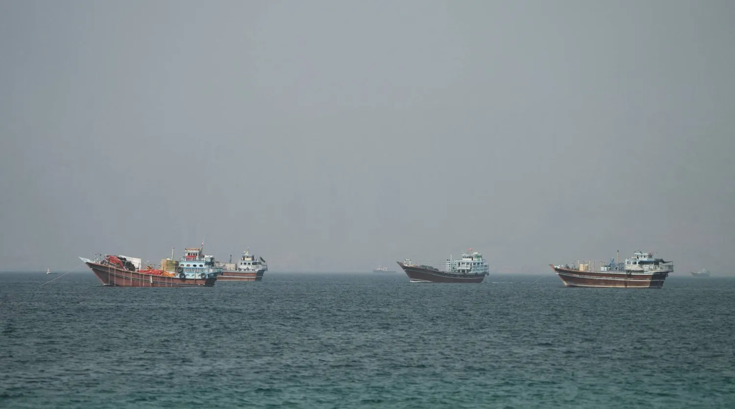 Vessels at the Strait of Hormuz, as seen from Musandam,Oman, June 25, 2026. REUTERS/Stringer