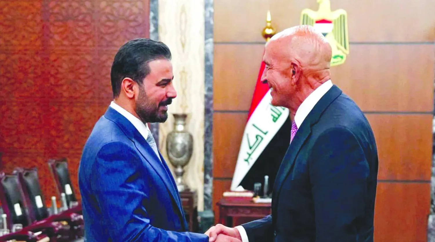Iraqi Prime Minister Ali Al-Zaidi during his meeting with US Envoy Tom Barrack in Baghdad on June 16, 2026 (Government Media)