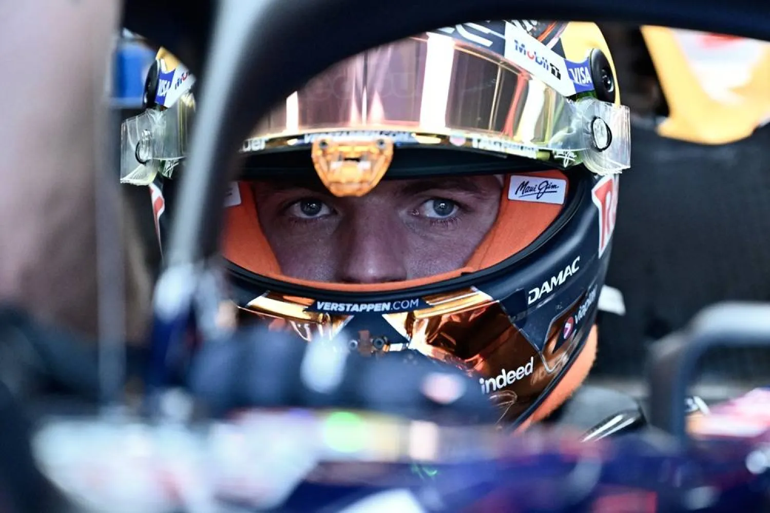  Red Bull driver Max Verstappen of the Netherlands prepares at pit during the second free practice ahead of the Austrian F1 Grand Prix, in Spielberg, Austria, Friday, June 26, 2026. (AP) 
