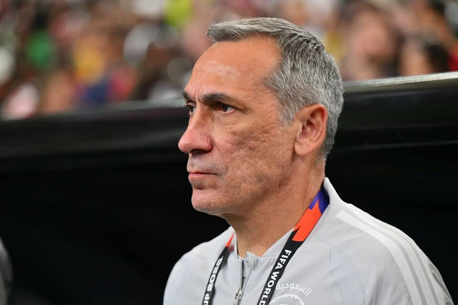 Saudi Arabia head coach Giorgos Donis before the FIFA World Cup 2026 group stage match between Cape Verde and Saudi Arabia in Houston, USA, 26 June 2026. (EPA)