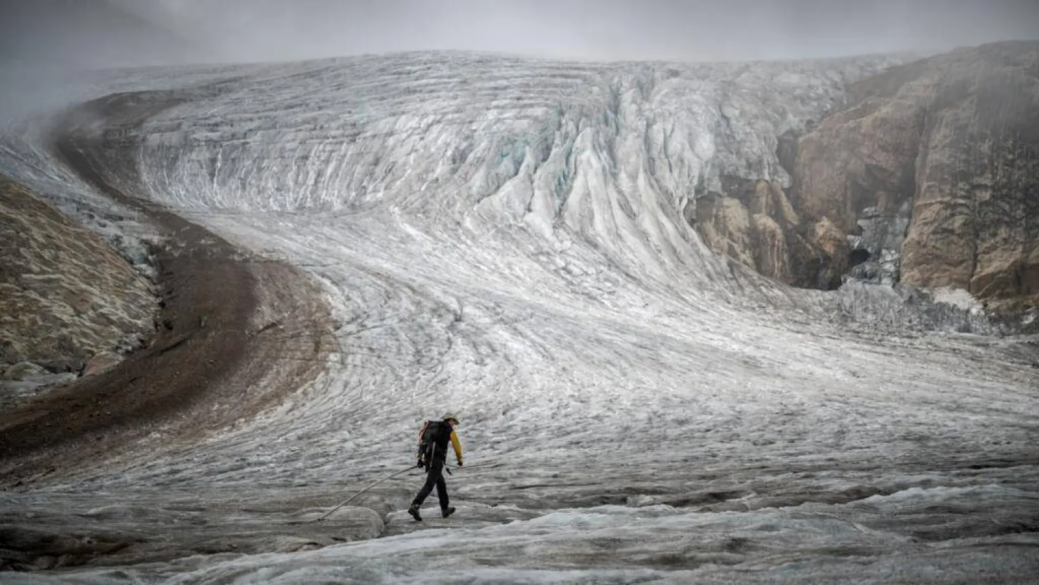 Switzerland's glaciers are taking a hammering from the European heatwave. Fabrice COFFRINI / AFP/File
