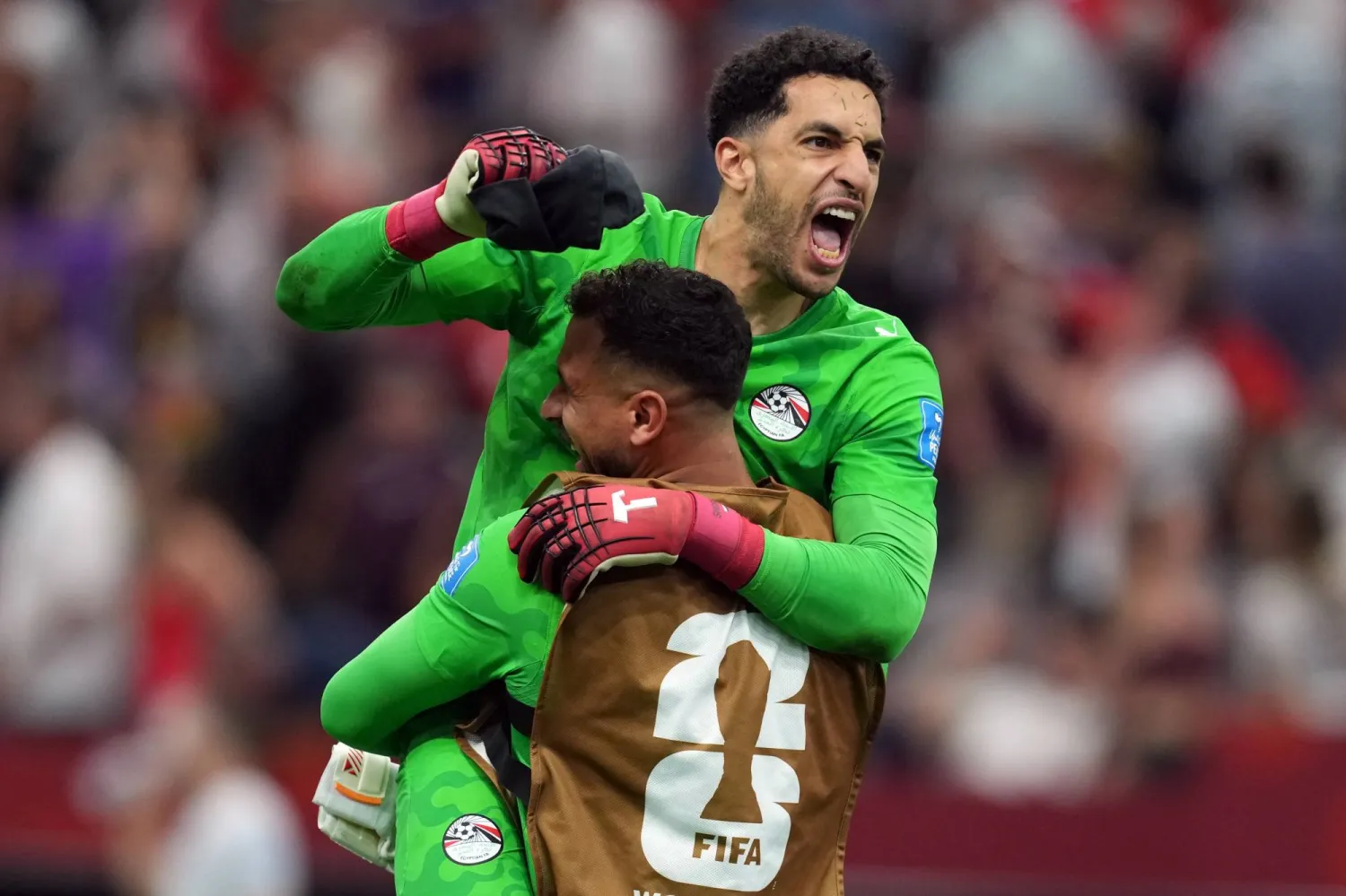 مصطفى شوبير حارس مرمى المنتخب المصري (أ.ب)