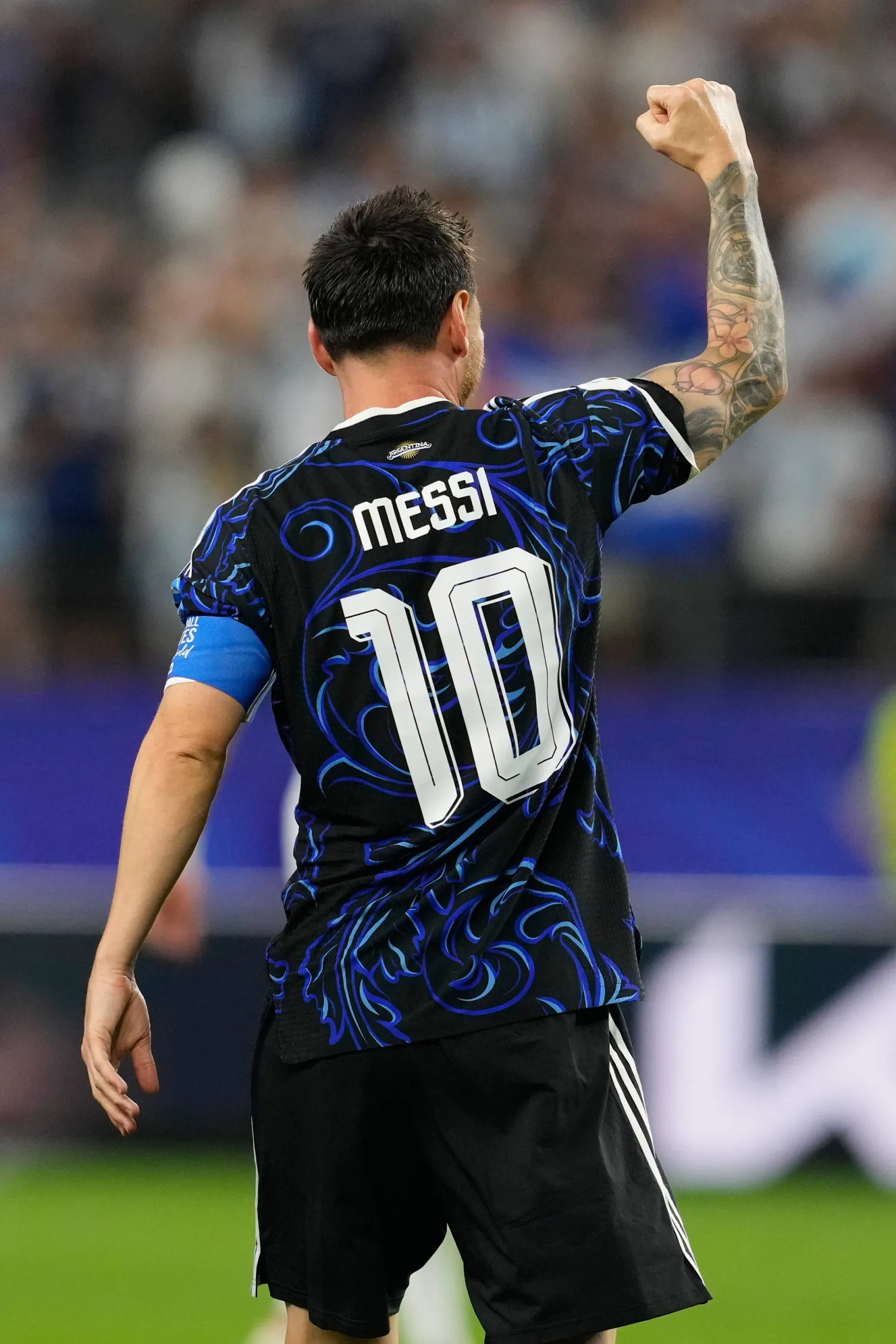 رفع ميسي رصيده في تاريخ نهائيات كأس العالم إلى 19 هدفاً (أ.ب) 