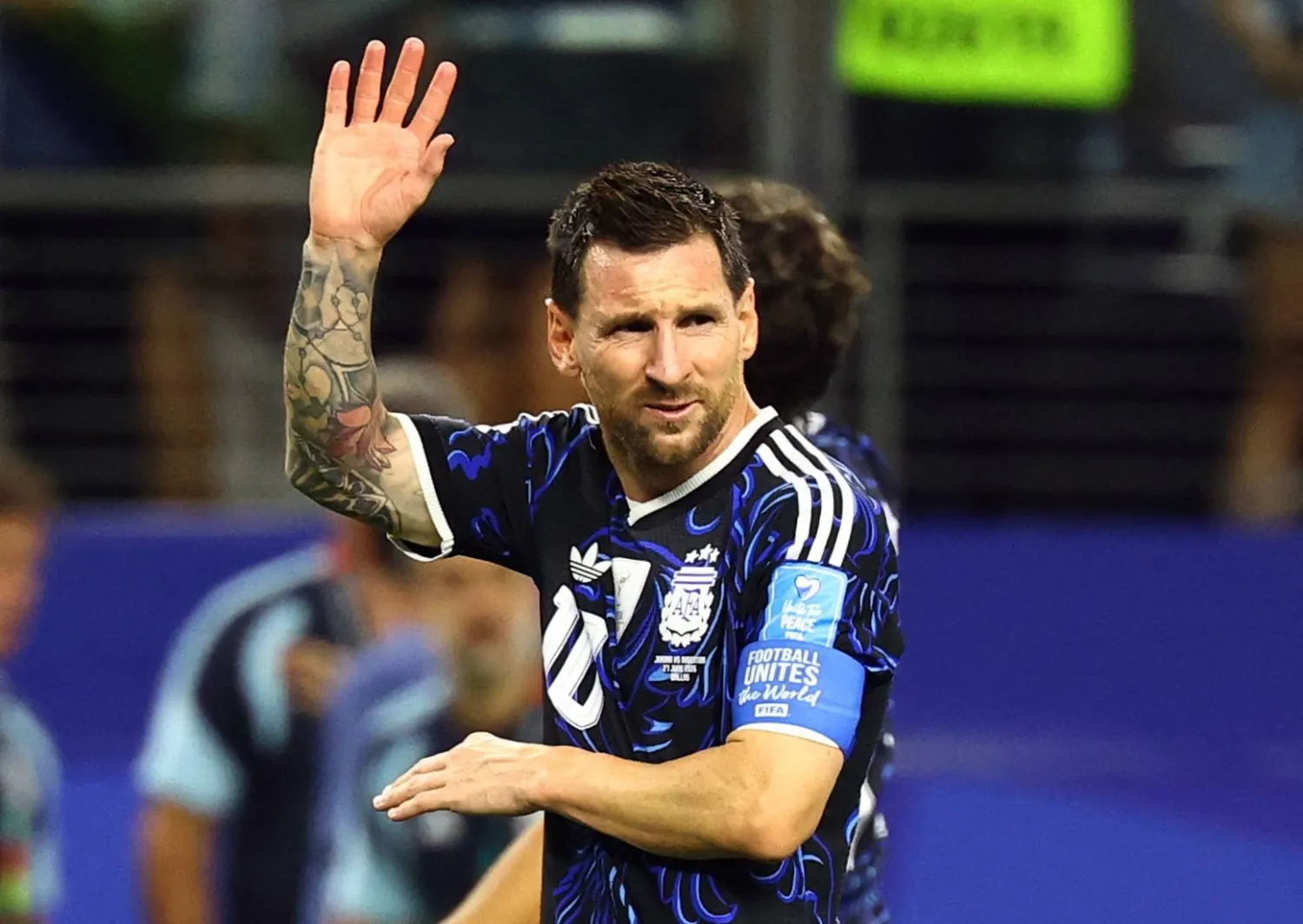 Messi participated as a substitute against Jordan and succeeded in scoring Argentina's third goal (Reuters)
