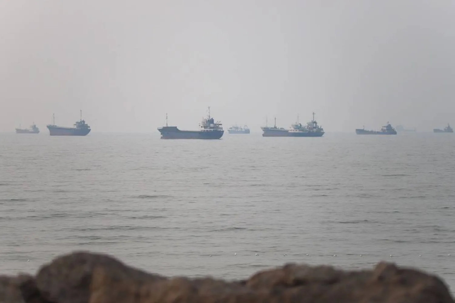 Vessels in the Strait of Hormuz near the beach of Bandar Abbas, Iran, June 30, 2026. Amirhosein Khorgooi/ISNA/via WANA (West Asia News Agency) via Ruters
