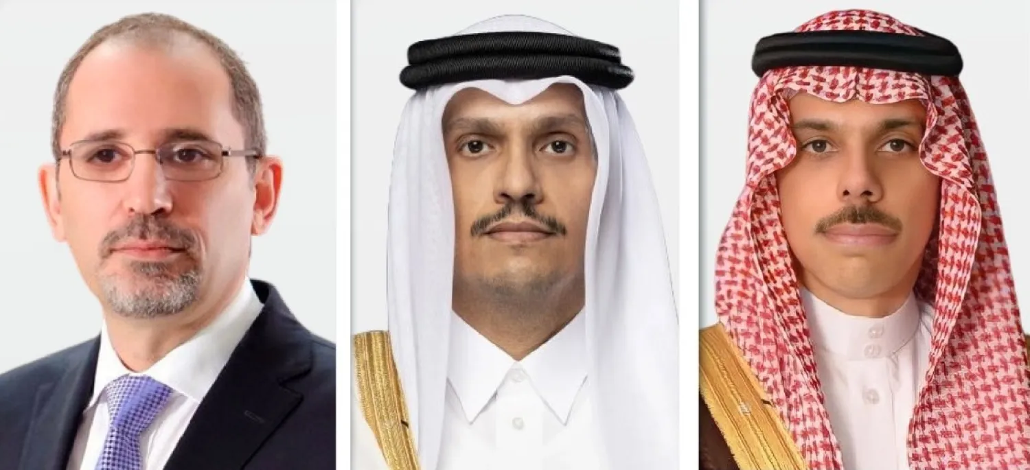 وزراء خارجية السعودية وقطر والأردن (الشرق الأوسط)