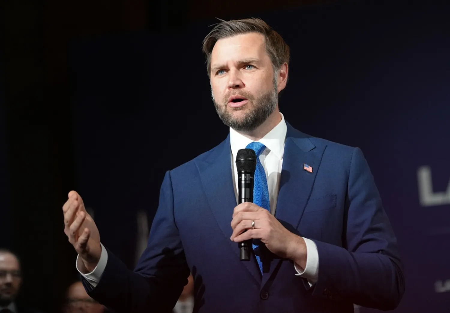US Vice President JD Vance makes an opening statement at the start of a quadrilateral meeting between the US, Iran, Pakistan, and Qatar at the Bürgenstock Resort Lake Lucerne, near Stansstad, Switzerland, Sunday, June 21, 2026. (AP) 