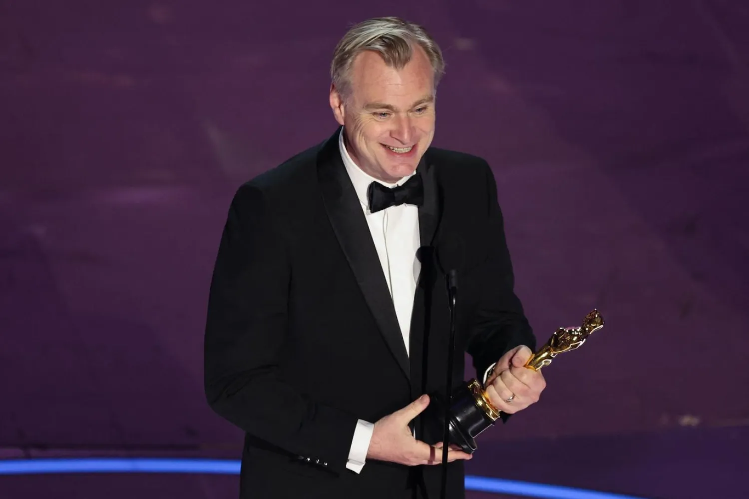 Akıl Defteri (Memento), Batman üçlemesi ve Prestij (The Prestige) gibi filmlere de imza atan 55 yaşındaki Christopher Nolan, Oppenheimer'la En İyi Yönetmen dalında Oscar'a uzanmıştı (Reuters)