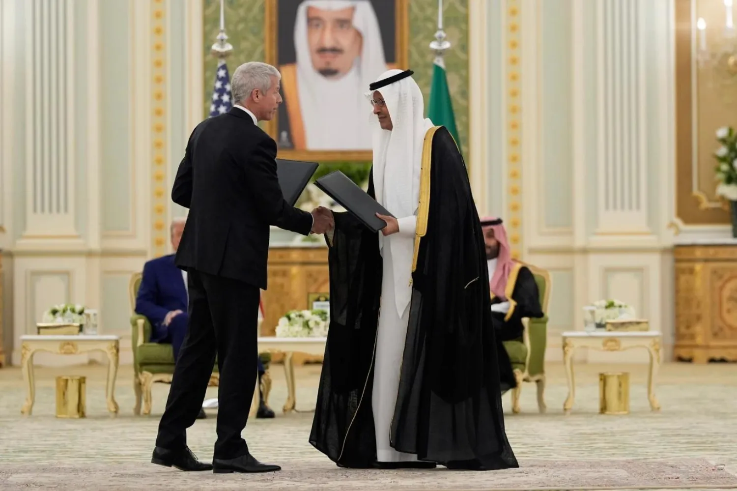 ABD Enerji Bakanı Chris Wright'la Suudi Arabistan Enerji Bakanı Prens Abdülaziz bin Selman, mayısta Riyad'da bir araya gelerek enerji işbirliği anlaşması imzalamıştı (AFP)