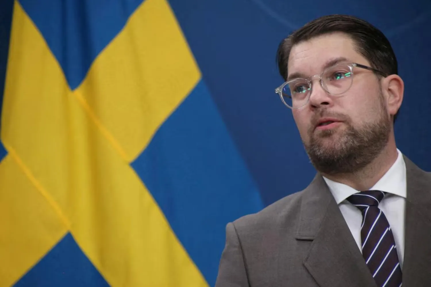 SD lideri Akesson, İsveçli rock grubu Bedarande Barn'da klavye çalıyor (Reuters)