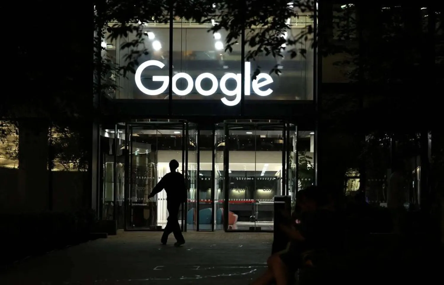 A pedestrian walks past the Google offices in London, Britain, August 14, 2025. (Reuters)