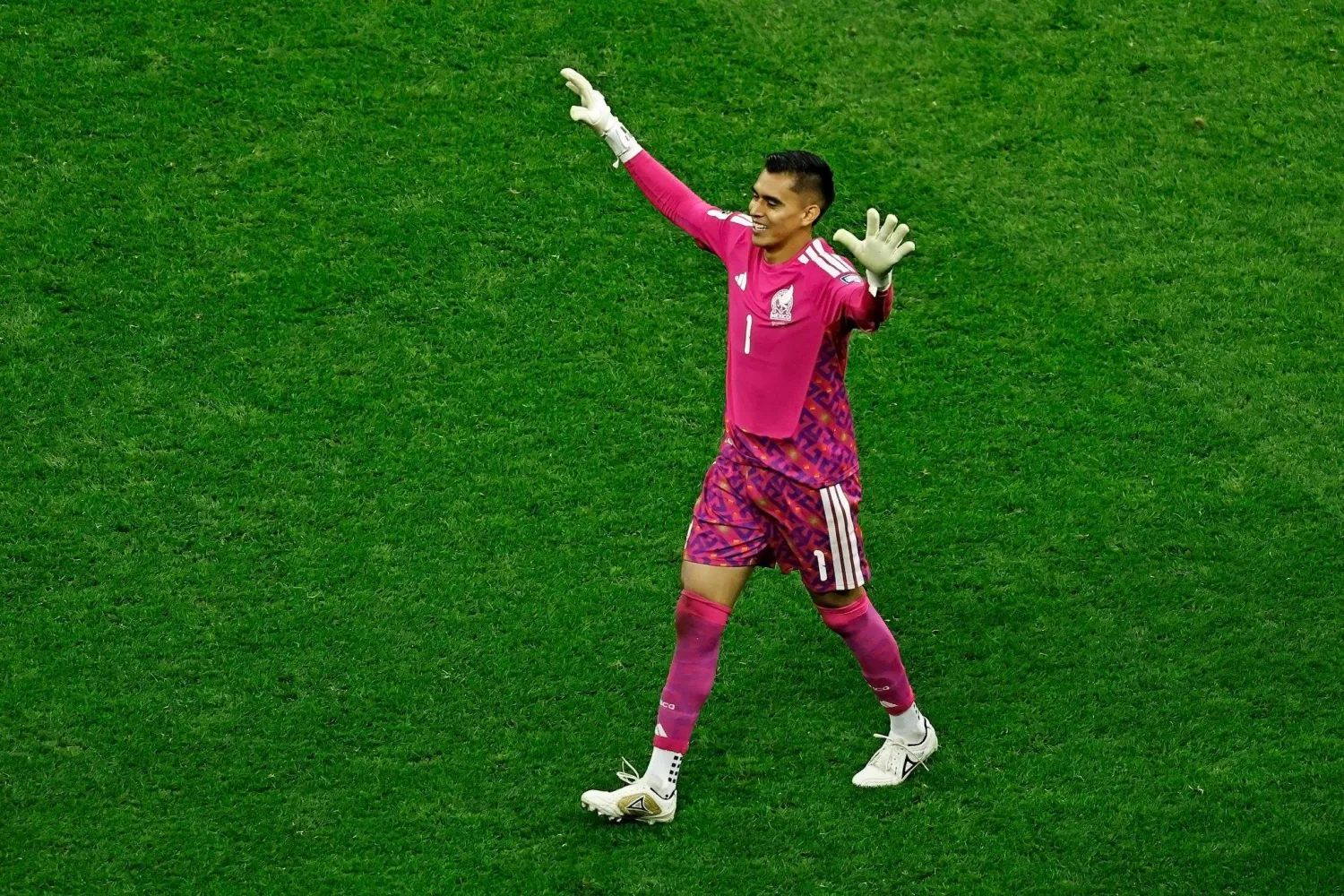 راوول رانغيل حارس مرمى المنتخب المكسيكي (د.ب.أ)