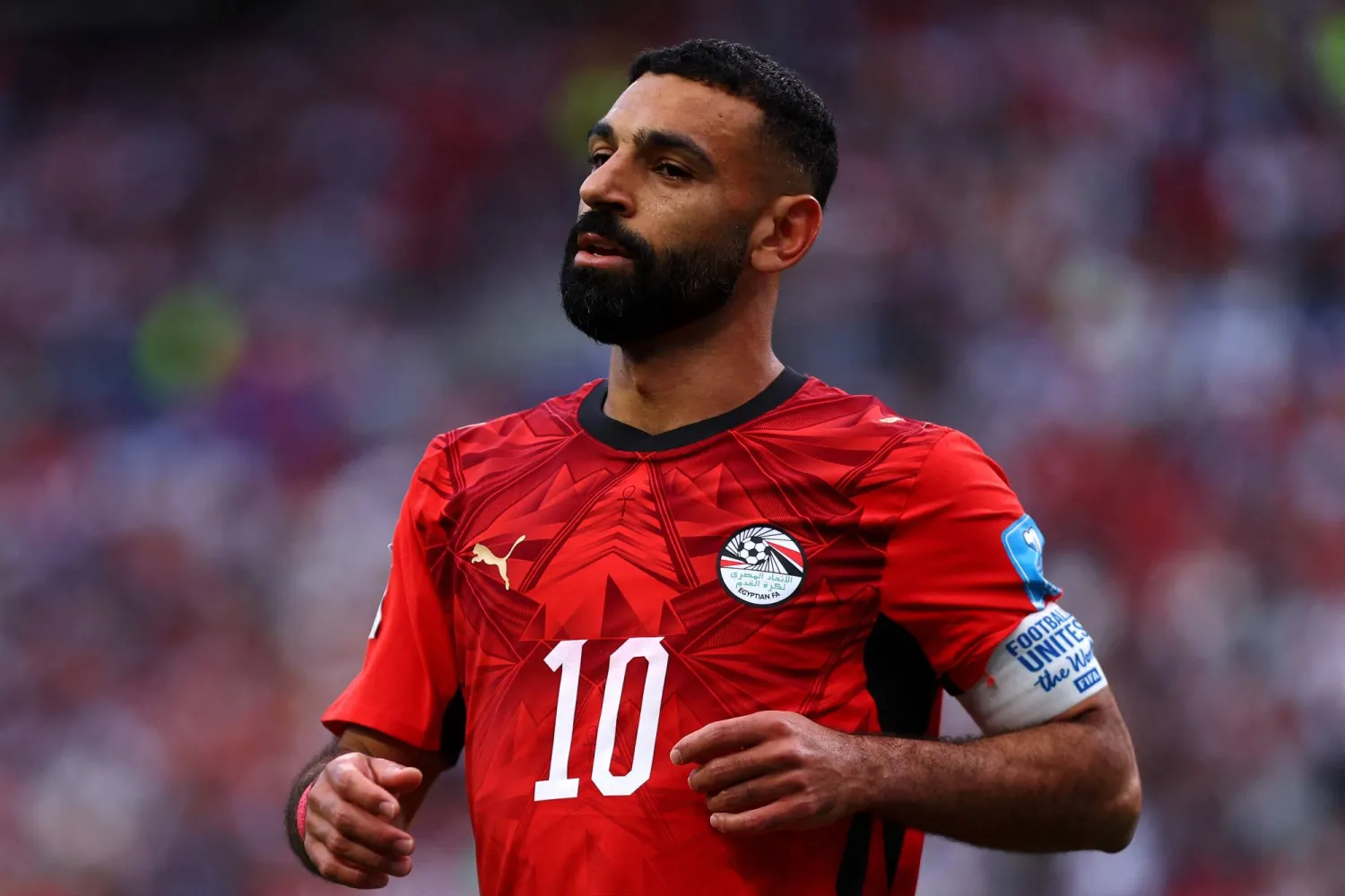 محمد صلاح خلال مباراة مصر وإيران في سياتل (أ.ف.ب)