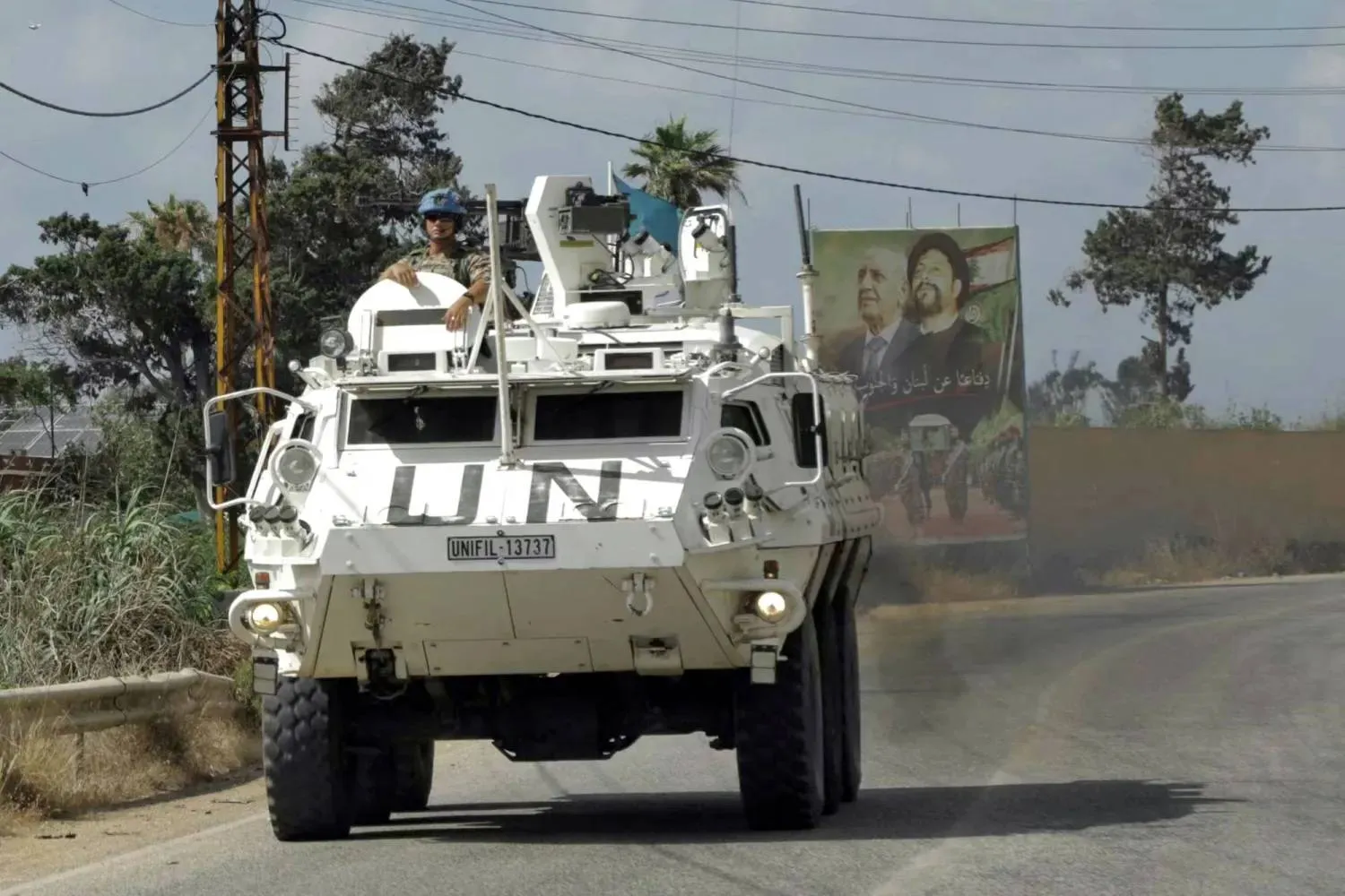  A UNIFIL patrol in Mansouri, southern Lebanon (AFP)