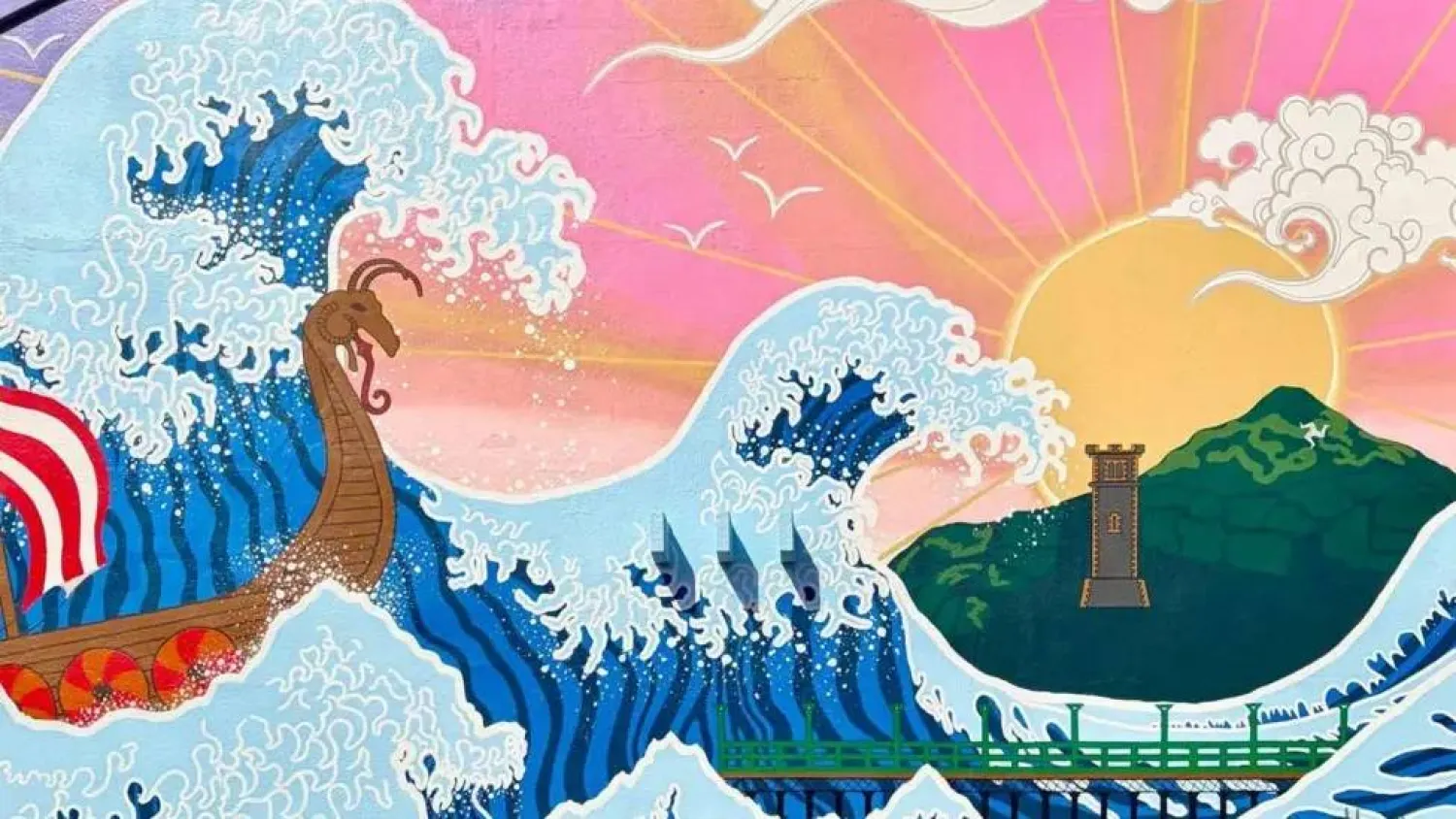 The artist said he wanted to reinterpret the world-famous artwork through a distinctly Manx setting (The artist's Facebook page)