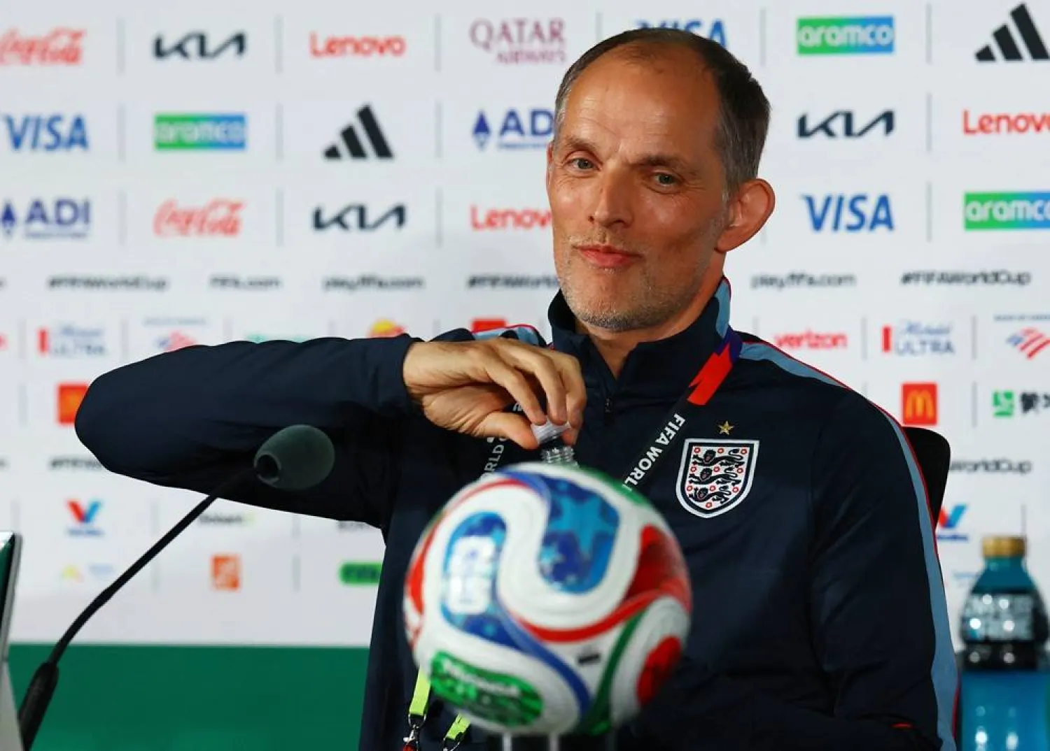 Football - FIFA World Cup 2026 - England Press Conference - Estadio Azteca, Mexico City, Mexico - July 4, 2026 England manager Thomas Tuchel during press conference. (Reuters)