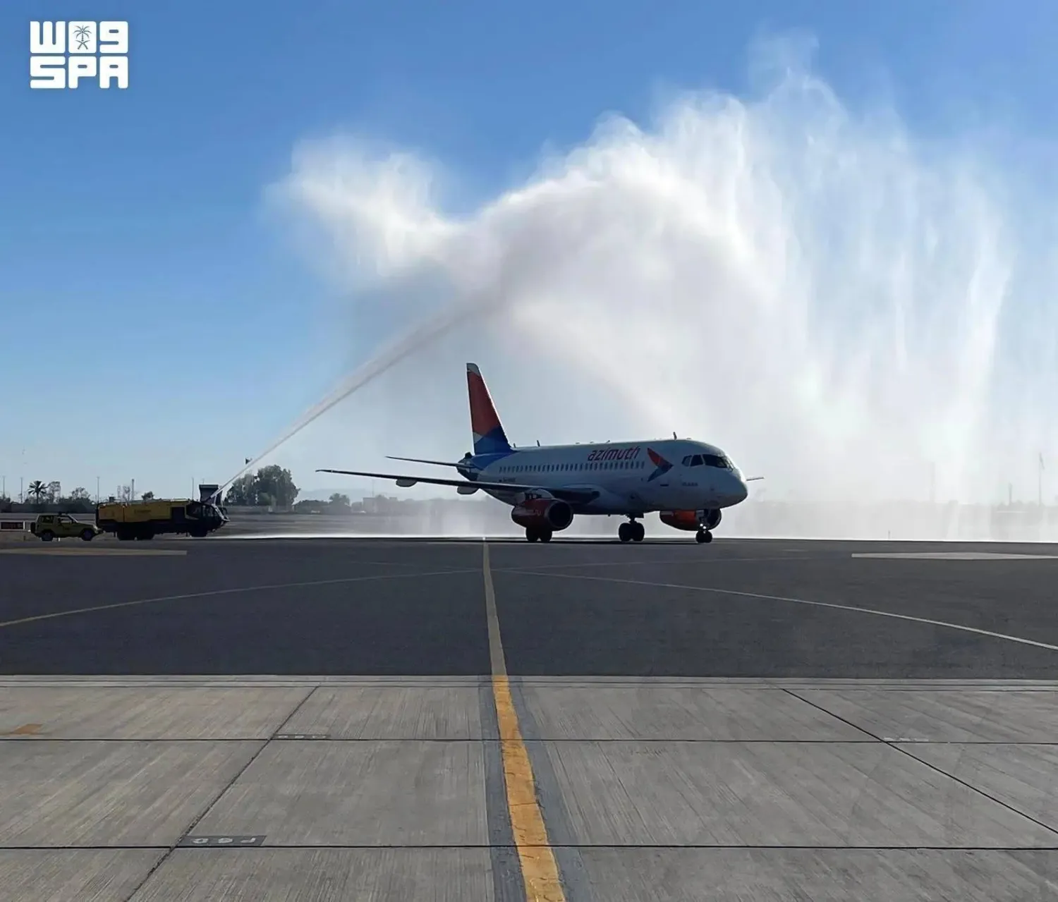 Prince Sultan bin Abdulaziz International Airport in Tabuk, operated by Cluster2 Airports, welcomed the first seasonal direct flight of 2026 from the Russian city of Sochi. (SPA)