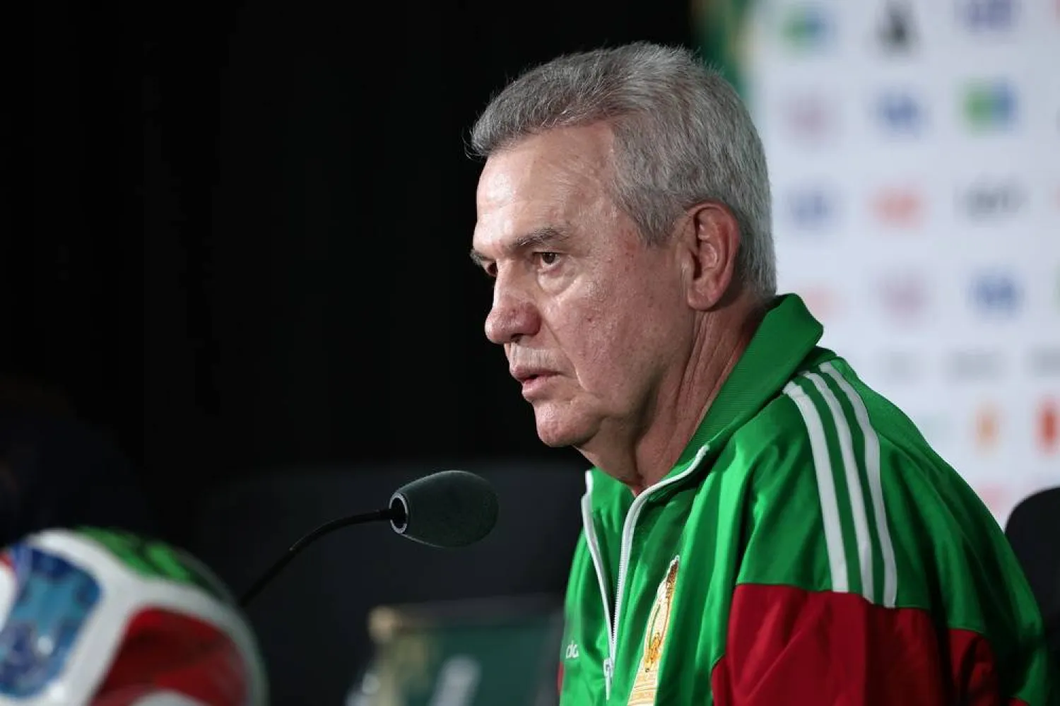 Mexico's national team coach Javier Aguirre speaks during a press conference in Mexico City, Mexico, 04 July 2026. (EPA)