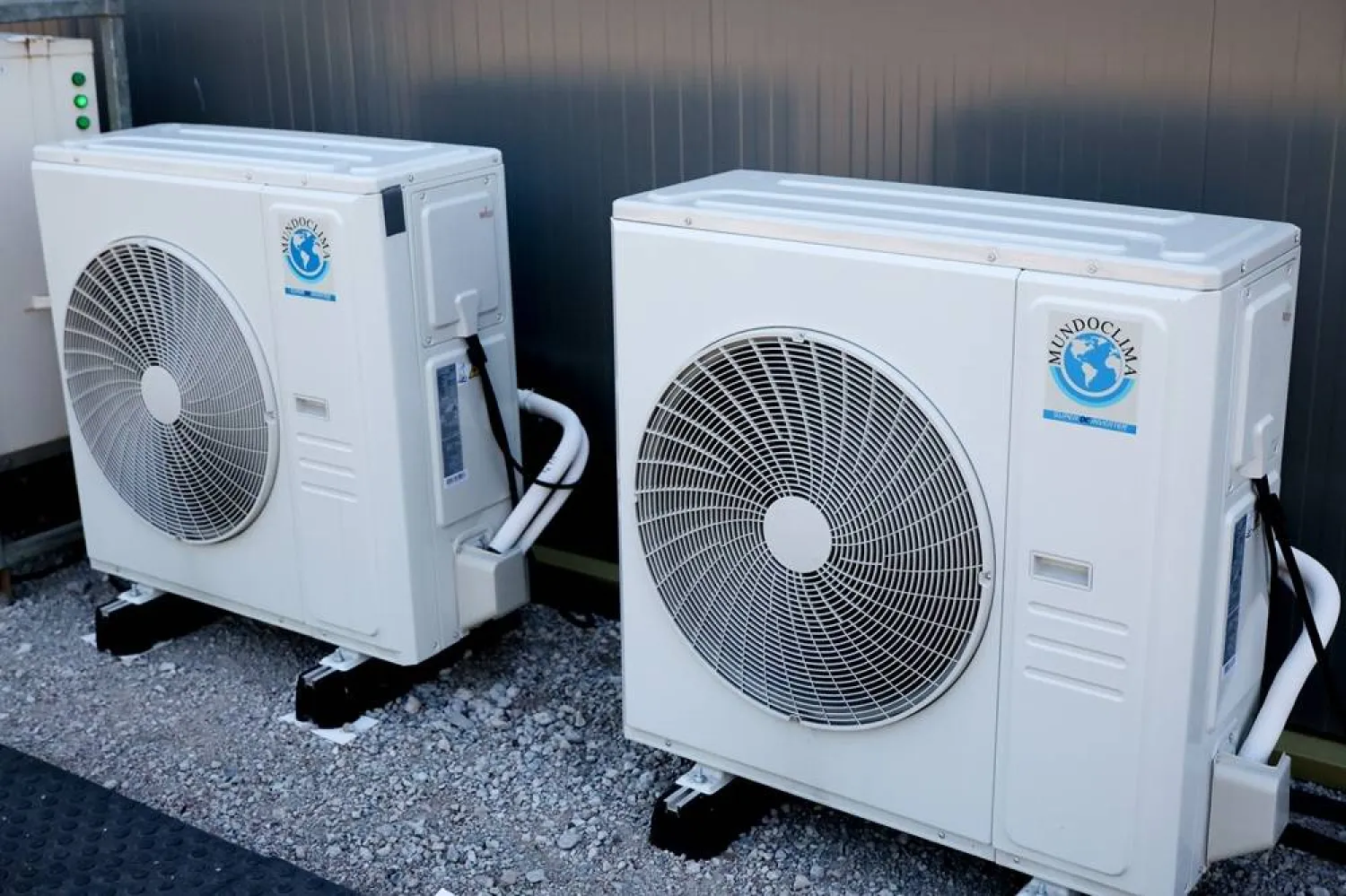 Air conditioning units are pictured during hot day in Magdeburg, Germany, 26 June 2026. The German Weather Service forecasted strong to extreme heat stress in large parts of the country. (EPA)